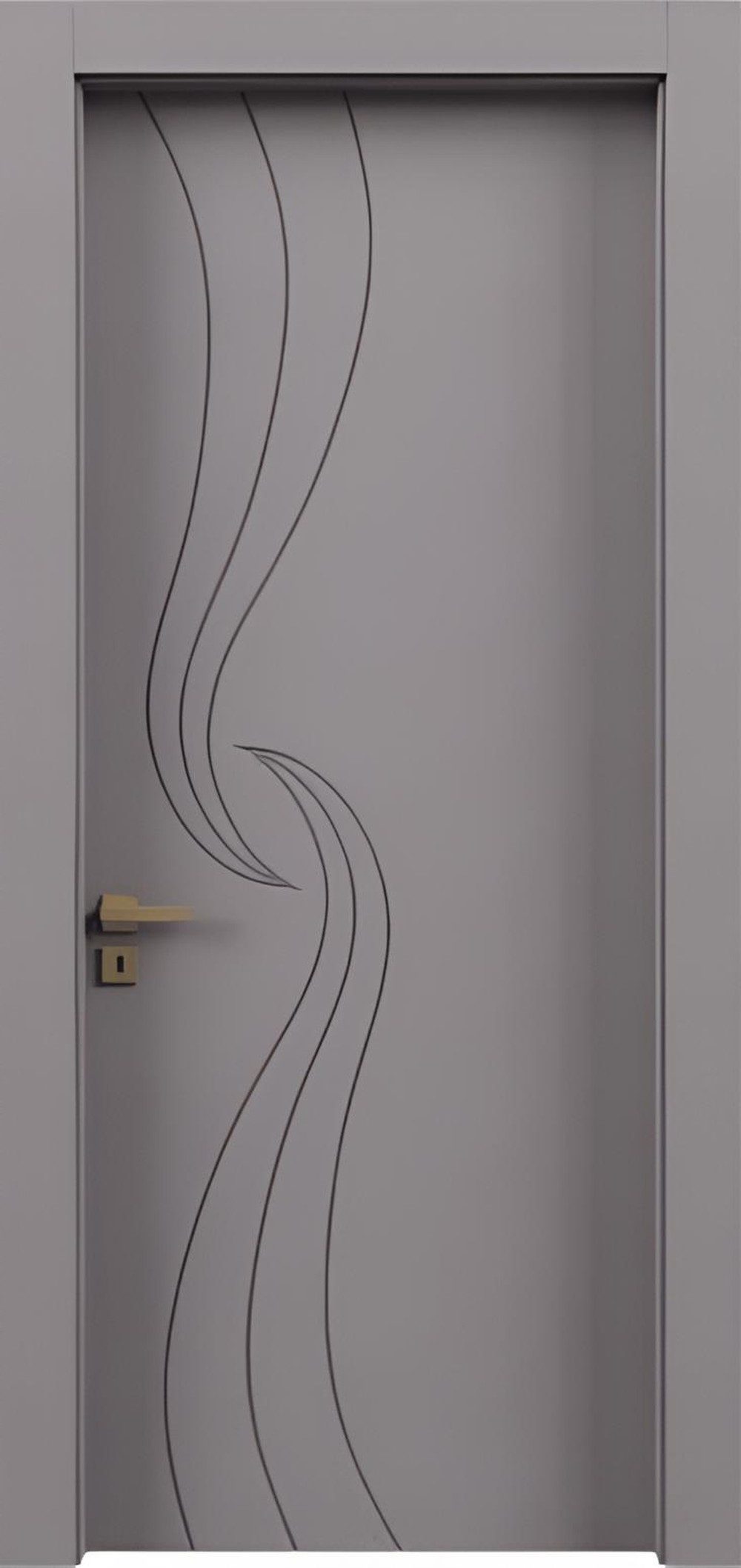 Xlmoebel Zimmertür Exklusive Graue Designer Innentür für hochwertige Hotels, Made in Europa