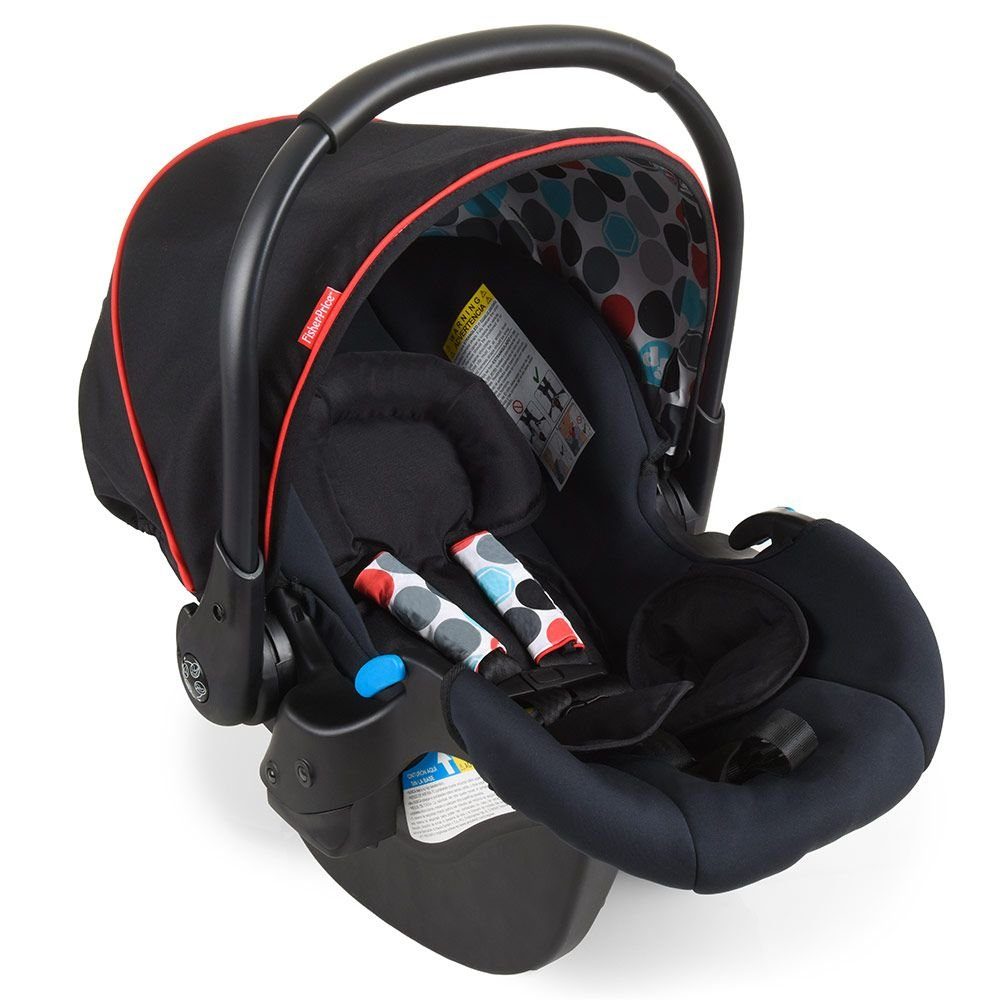 Fisher-Price® Babyschale Comfort Fix - bis: 13 - Black, 13 (2-tlg), Baby Autositz kg Gruppe 0+ kg, Geburt ab bis