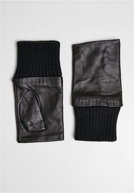 URBAN CLASSICS Baumwollhandschuhe Urban Classics Unisex Half Finger Synthetic Leather Gloves