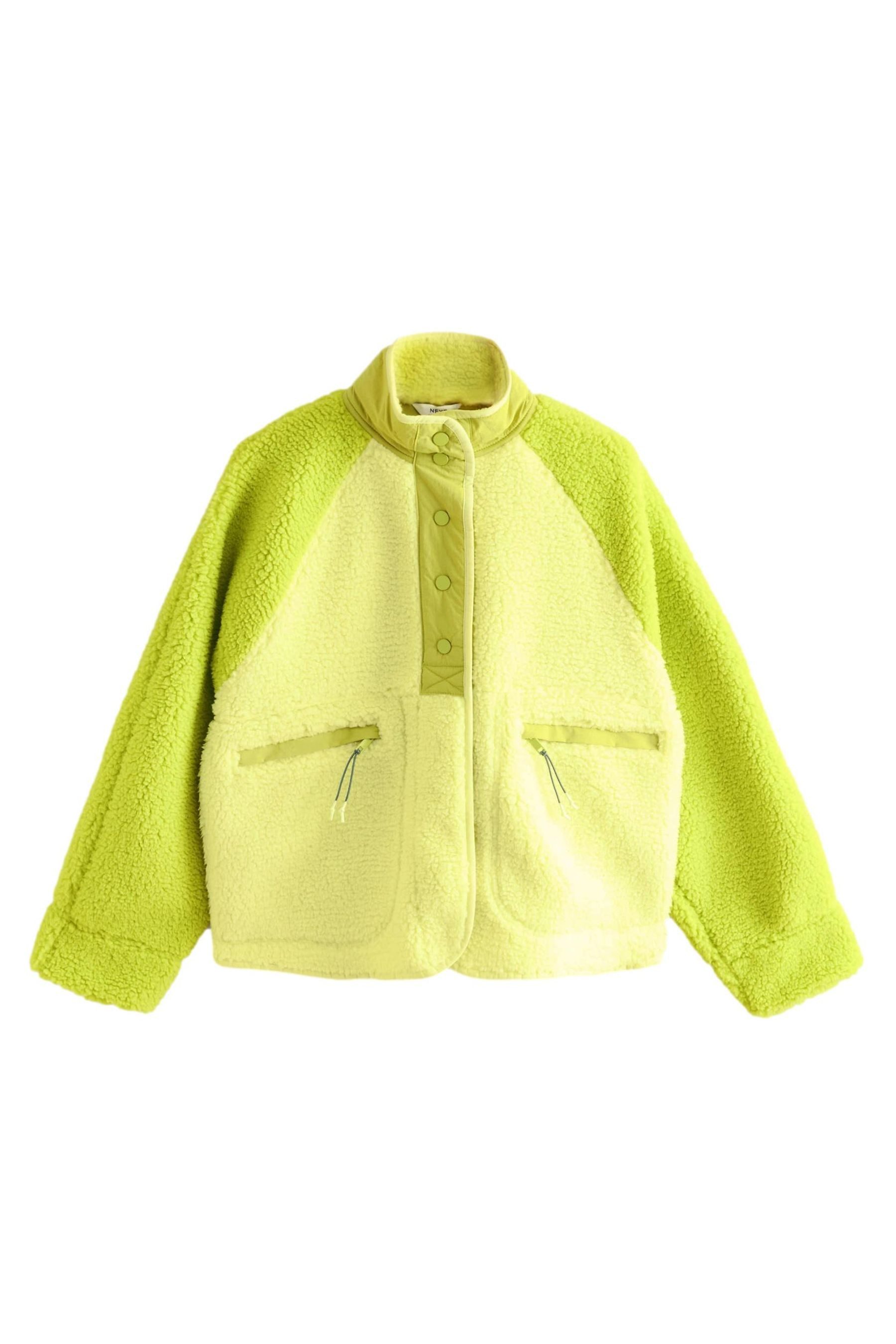 Next Fleecejacke Jacke aus Teddyfell-Fleece mit Druckknöpfen (1-St)
