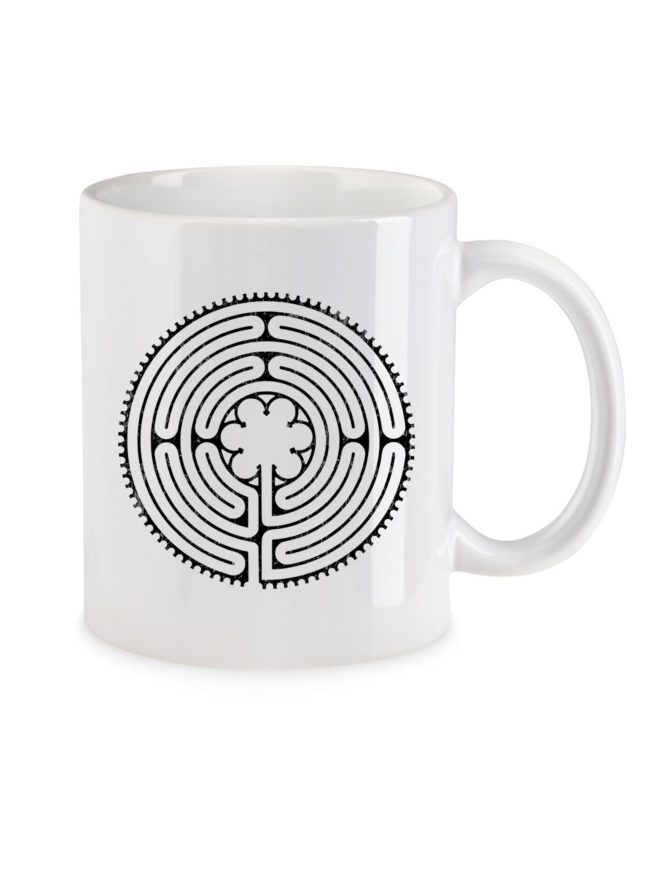 Urban Backwoods Tasse Flower Maze Kaffeetasse Labyrinth Esoterik Mystik Spirale Hypnose, 1-tlg., Keramik, Hypnotiseur Magie Magier Zauberer