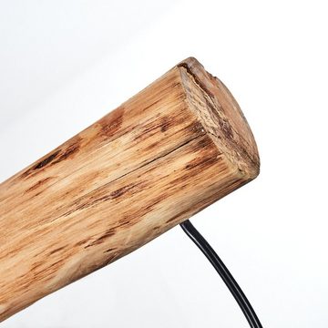 hofstein Pendelleuchte »Aprica« Hängelampe aus Metall/Holz in Schwarz/Braun, ohne Leuchtmittel, 5xE27, moderne
