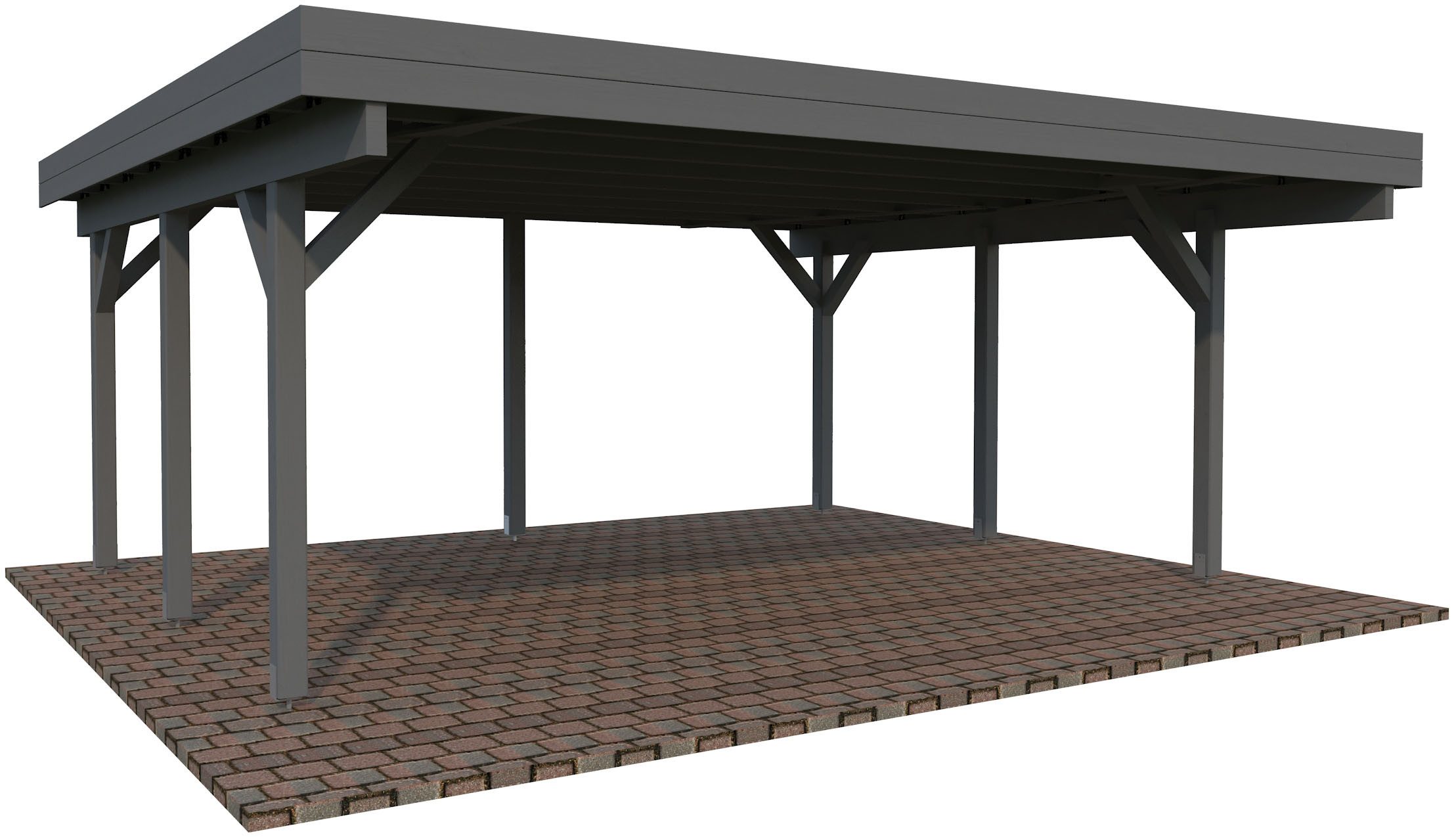 Palmako Doppelcarport Karl, BxT: 600x512 cm, 199 cm Einfahrtshöhe