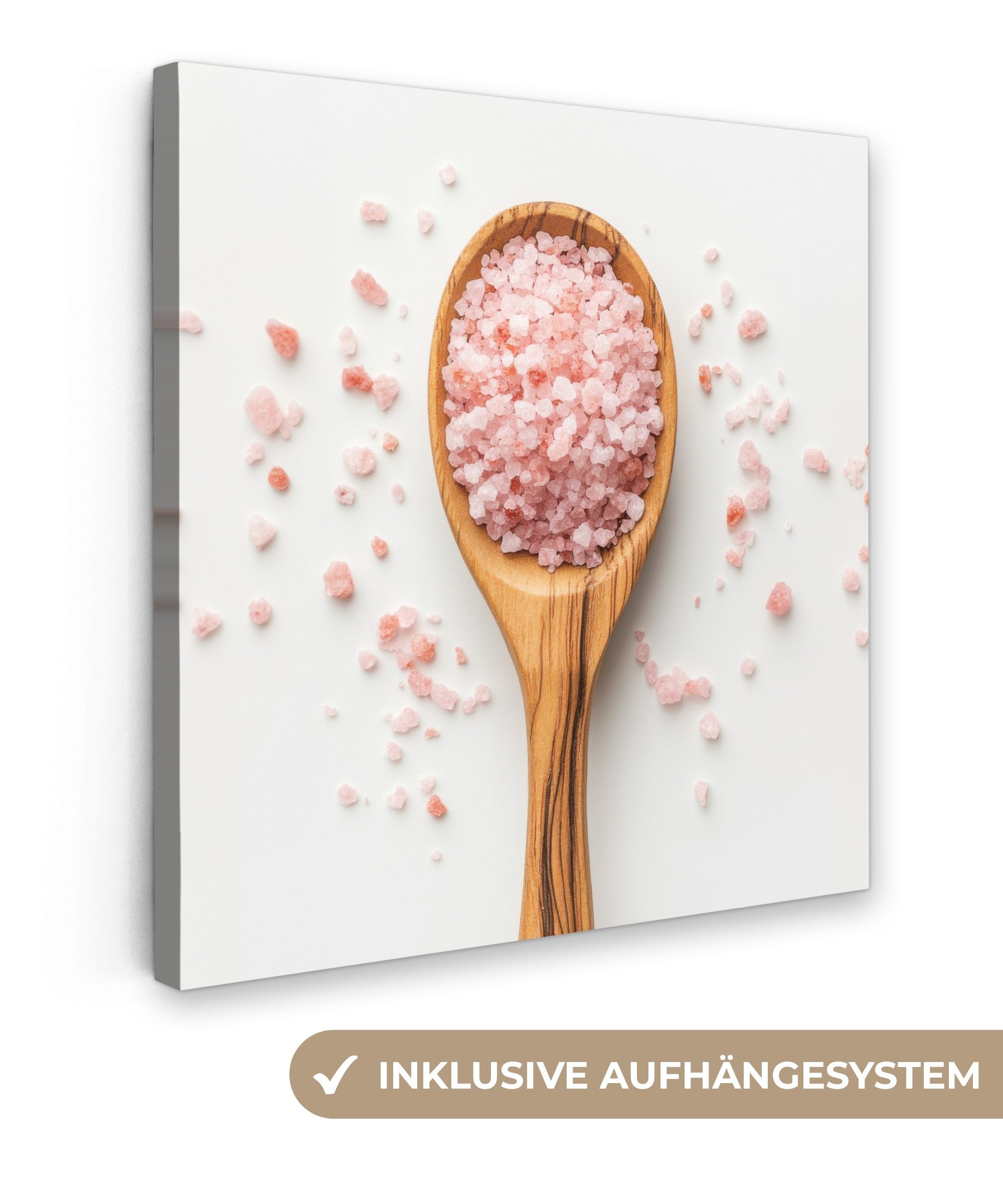 OneMillionCanvasses® Leinwandbild Löffel - Salz - günstig online kaufen