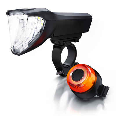 Aplic Fahrradbeleuchtung, LED Akku Fahrradlichter mit Front & Rücklicht Fahrradlampen Set / erfüllt StVZO (K1466)