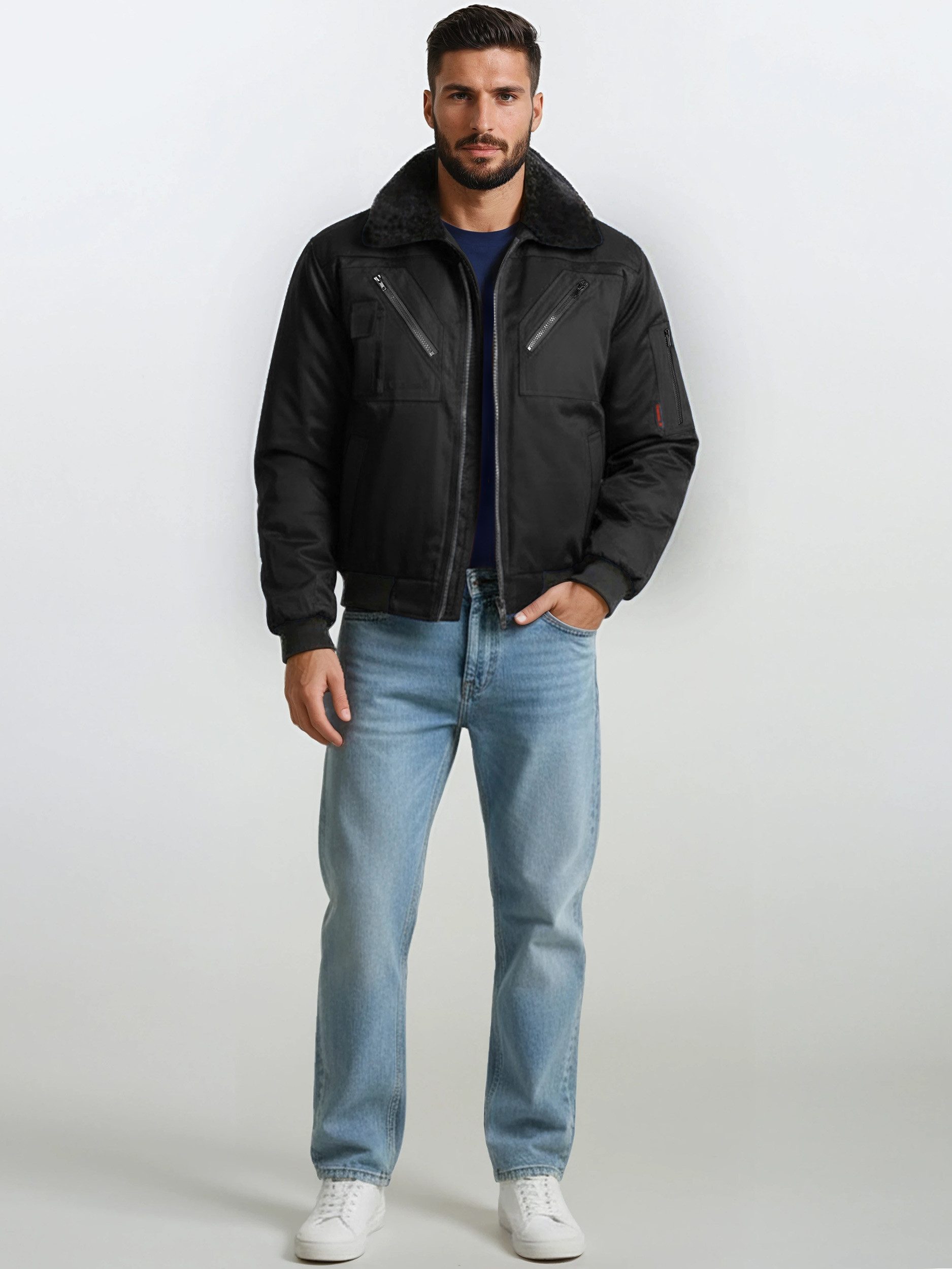 urbandreamz workwear Pilotenjacke 4-in-1 Arbeitsjacke Übergangsjacke Winterjacke Wetterfest