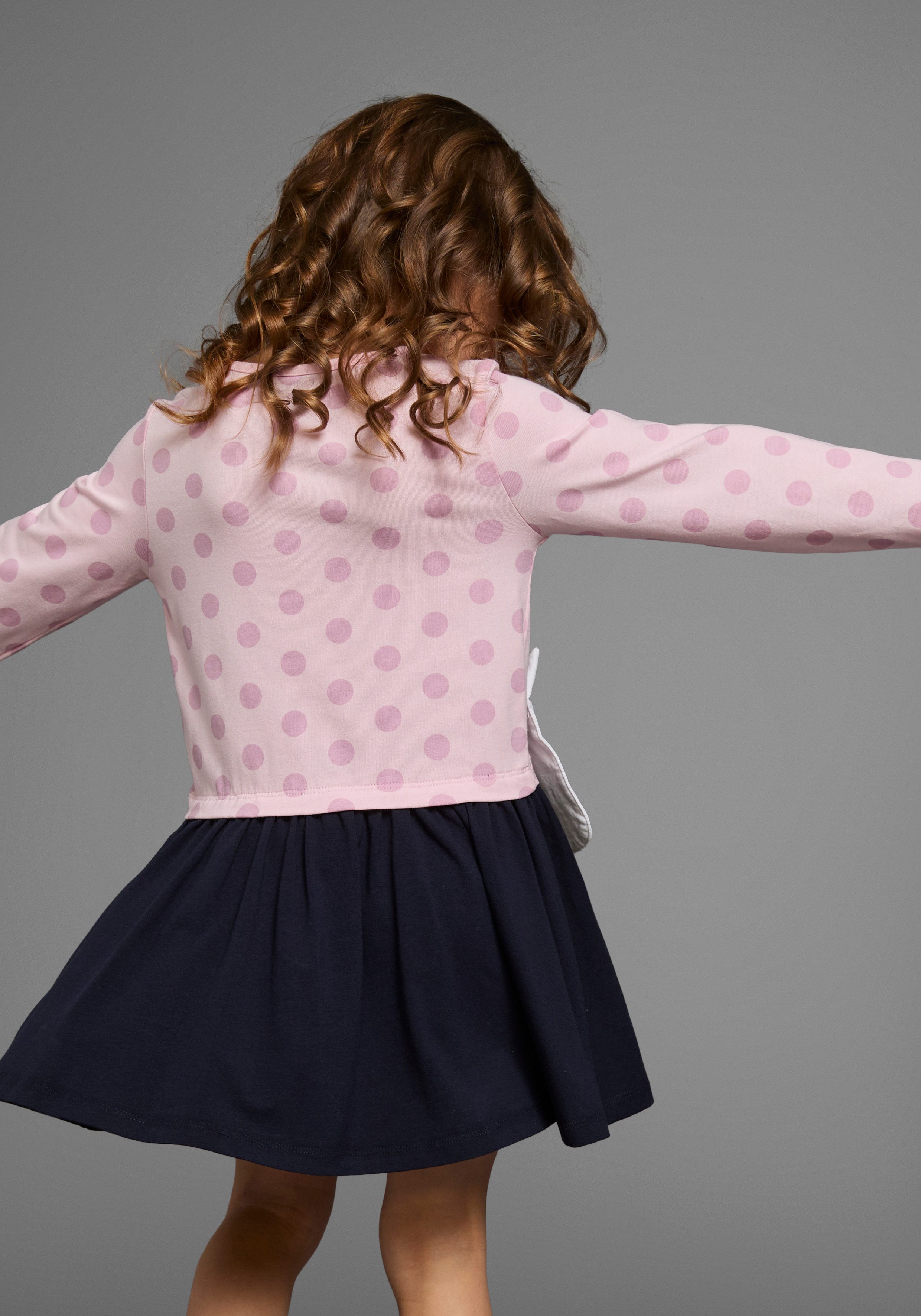 KIDSWORLD Jerseykleid für kleine Mädchen ideal für festliche Anlässe, kniefreie Länge