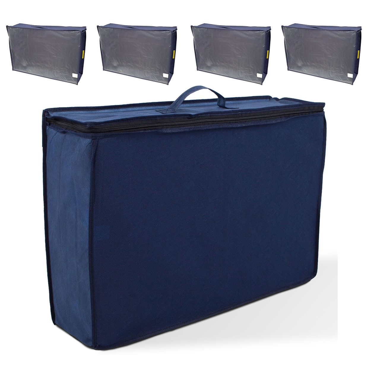 Kindermatratze KiNDERWELT Aufbewahrungstasche für Kissen und Decken Reise Tragetasche, KiNDERWELT, 18 cm hoch, Reißverschluss rundumgehend an der Oberseite