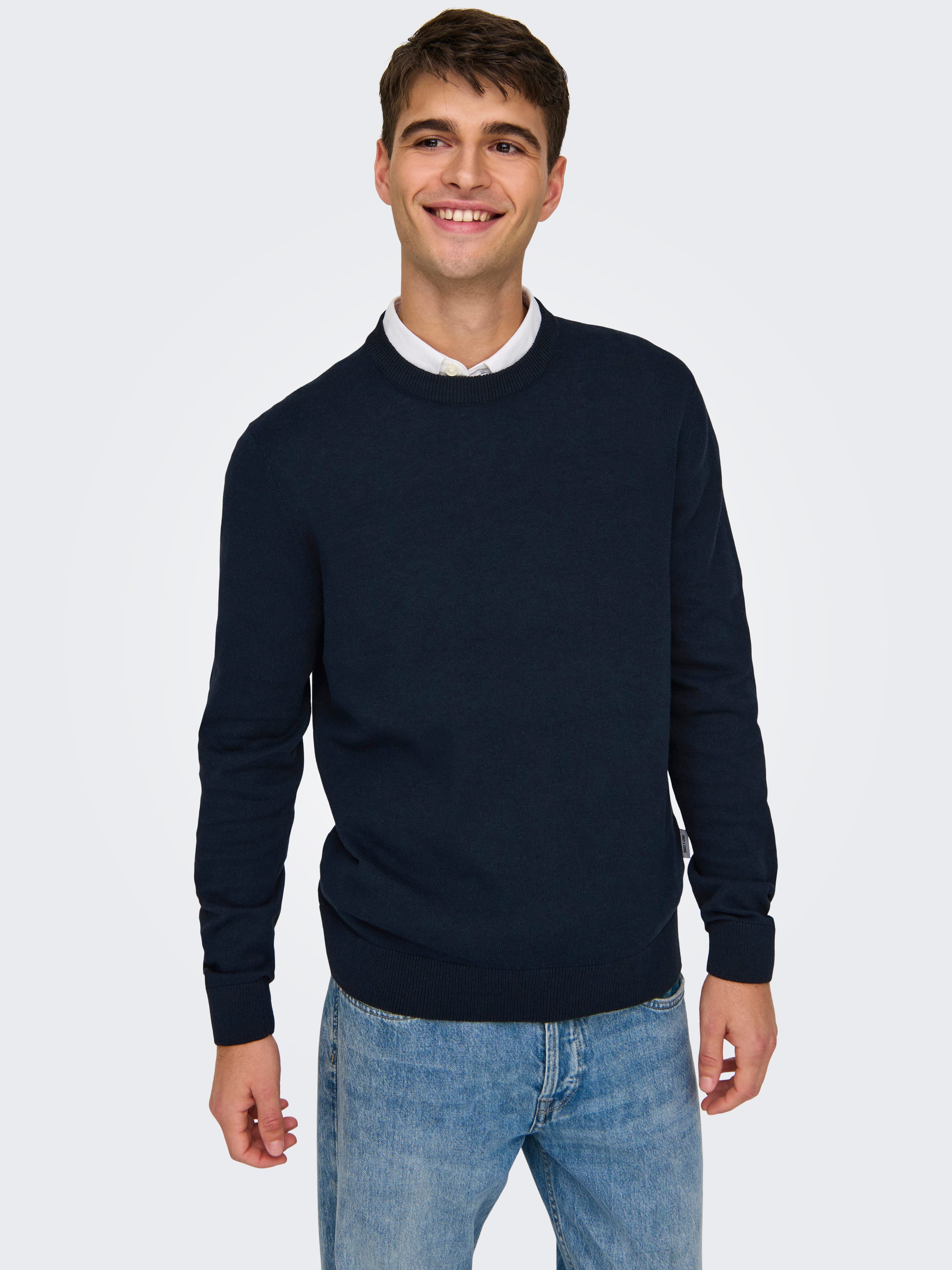 ONLY & SONS Rundhalspullover ONSREX LIFE REG 12 CREW KNIT günstig online kaufen