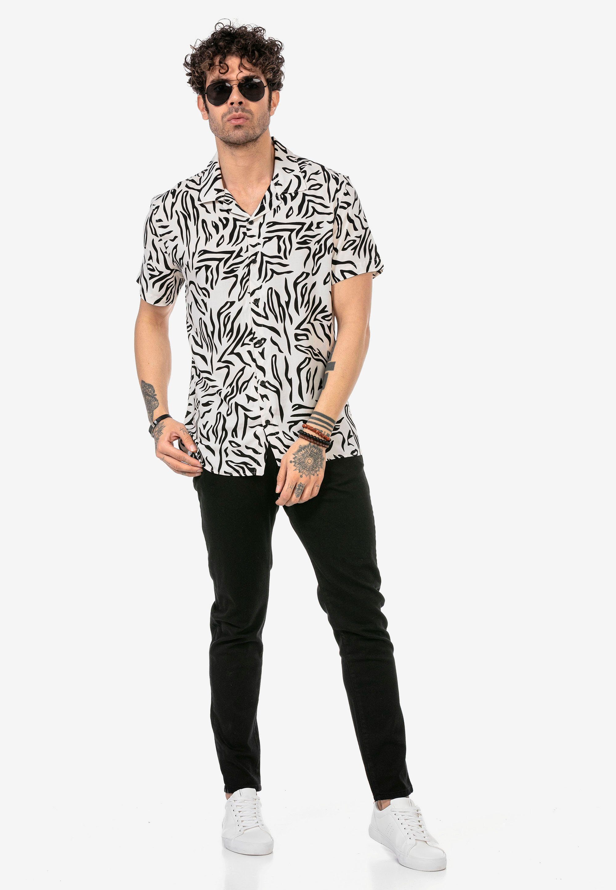 RedBridge Kurzarmhemd Dundee mit Animalprint
