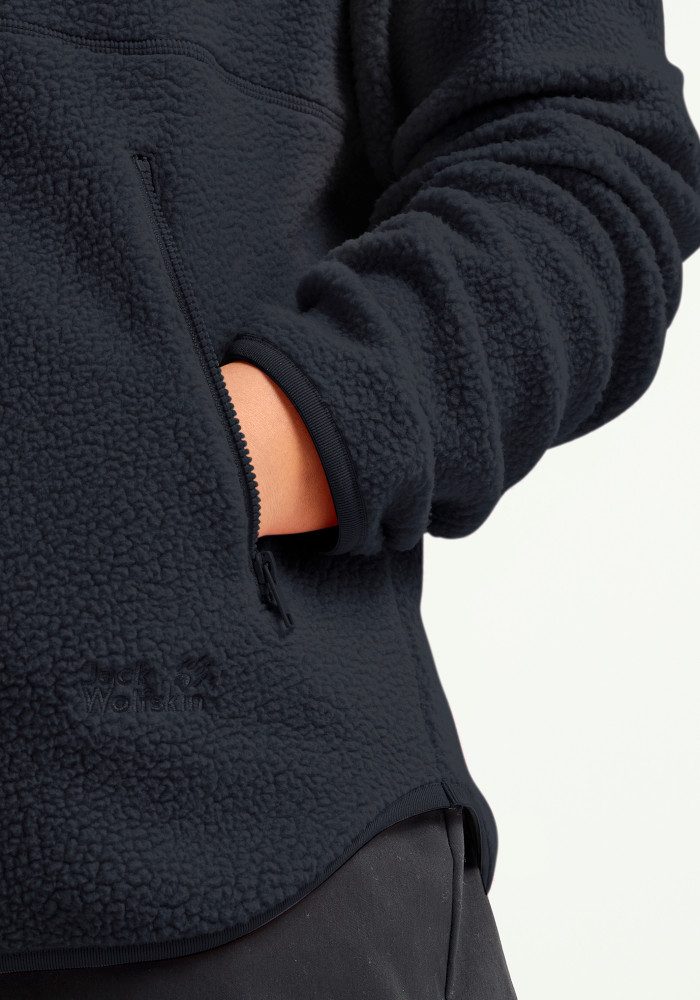 Jack Wolfskin Fleecepullover LITE CURL HZ W mit hohem Kragen, aus Polyester
