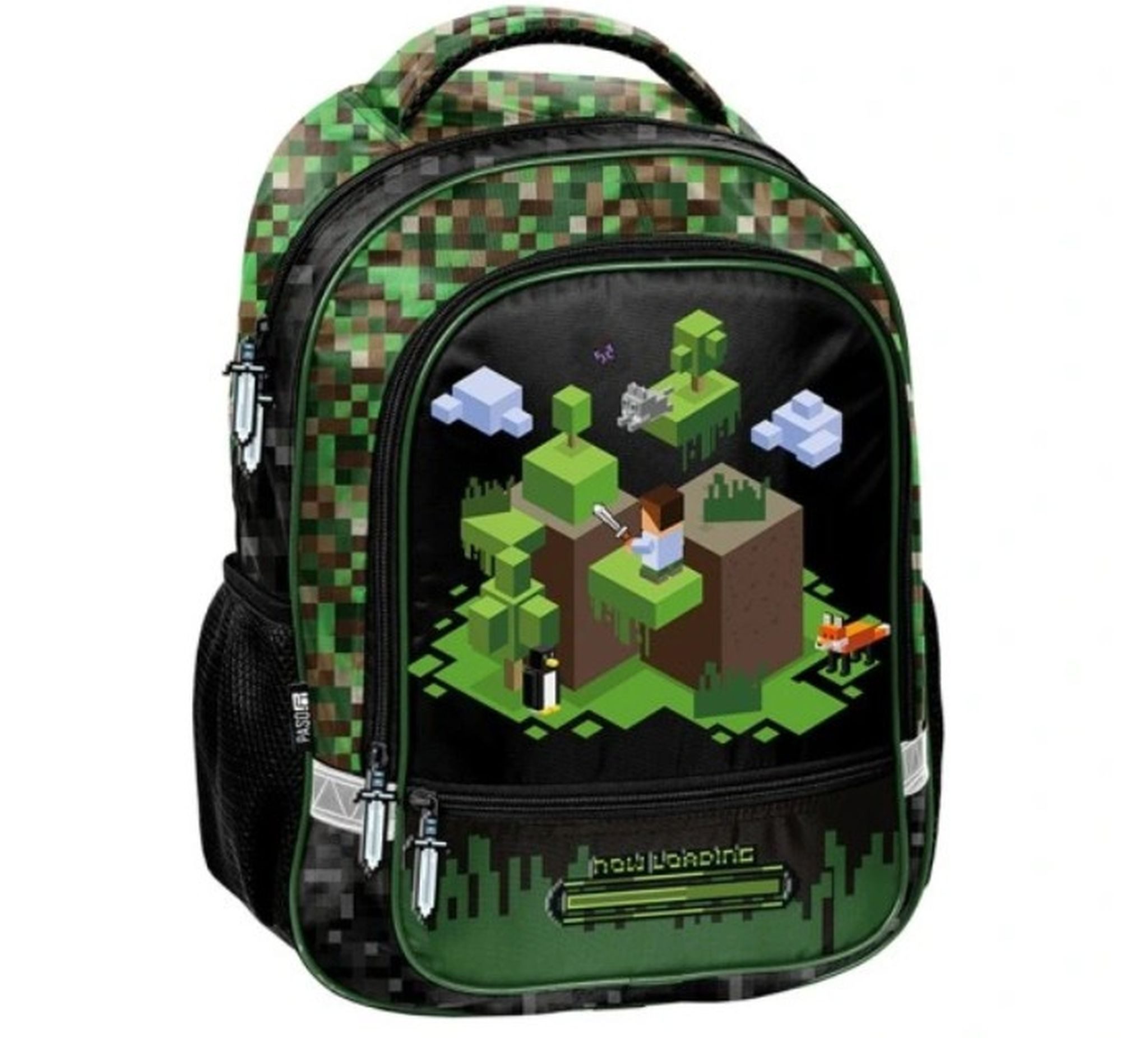 Starpak Schulrucksack Leichter, ergonomischer Schulrucksack für Jungen mit Pixel-Game-Motiv.
