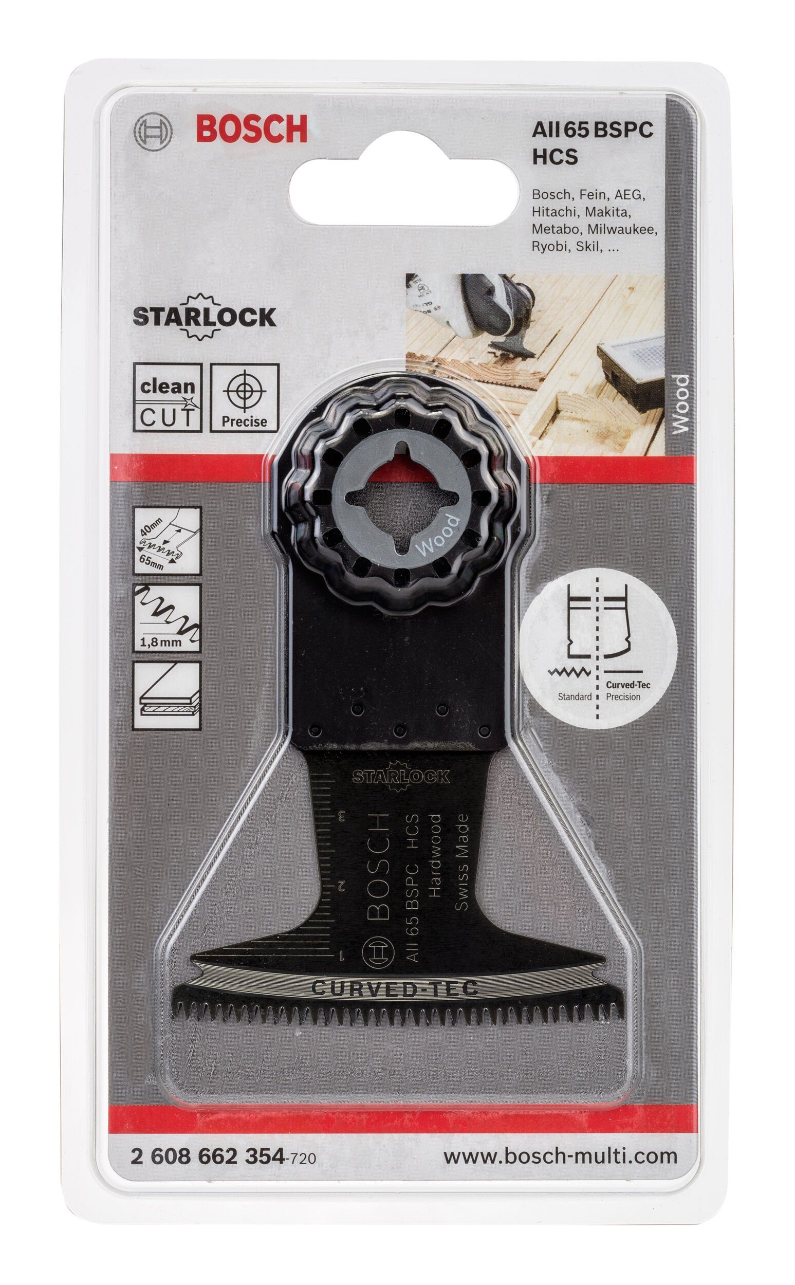 Thumbnail - BOSCH Tauchsägeblatt, HCS AII 65 BSPC Hard Wood - 40 x 65 mm