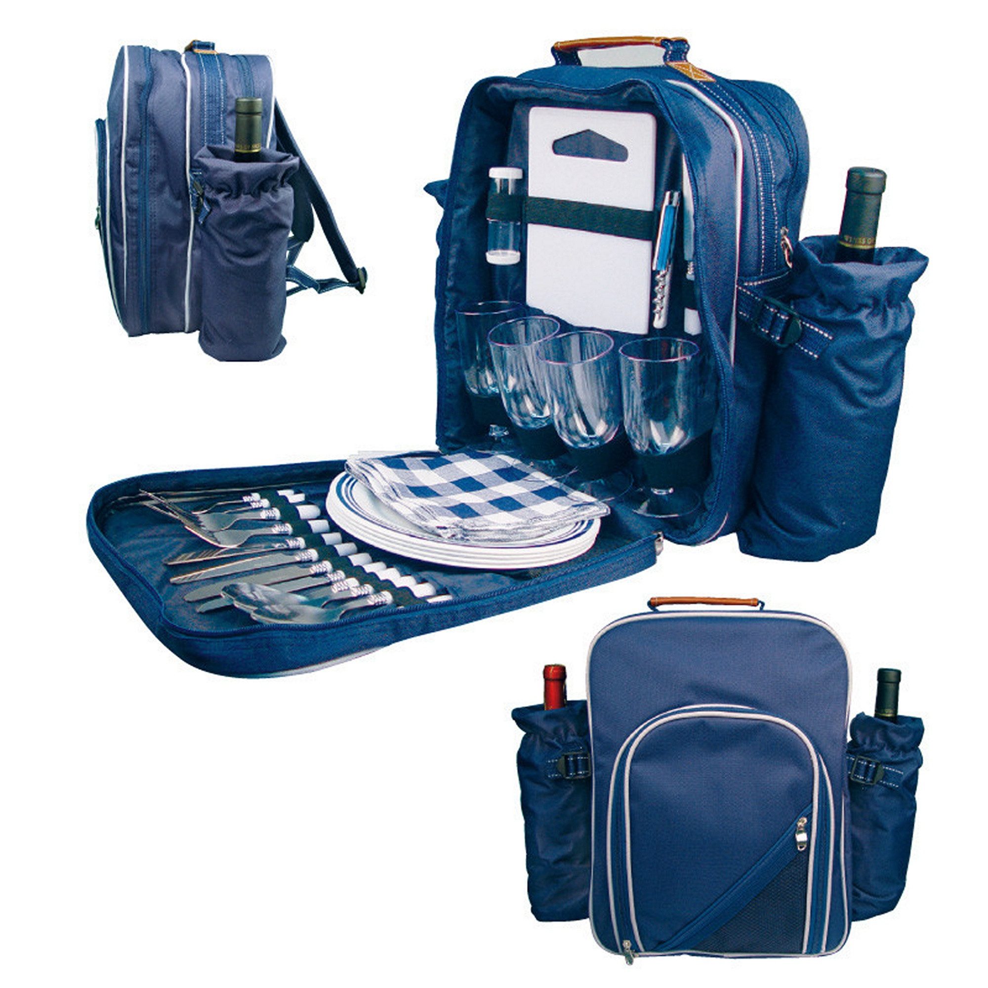 Macma Freizeitrucksack Picknickrucksack aus Polyester für 4 Personen