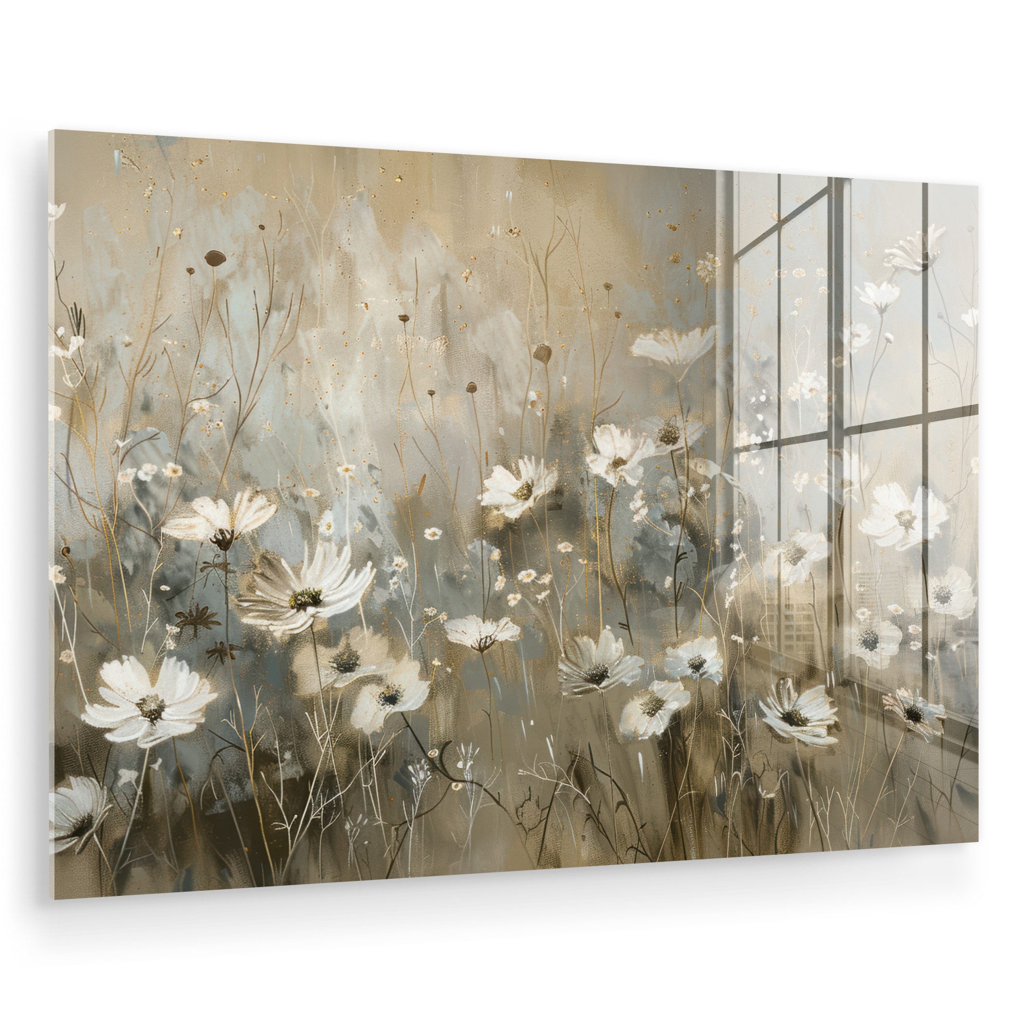 MuchoWow Acrylglasbild Blumen - Weiß - günstig online kaufen