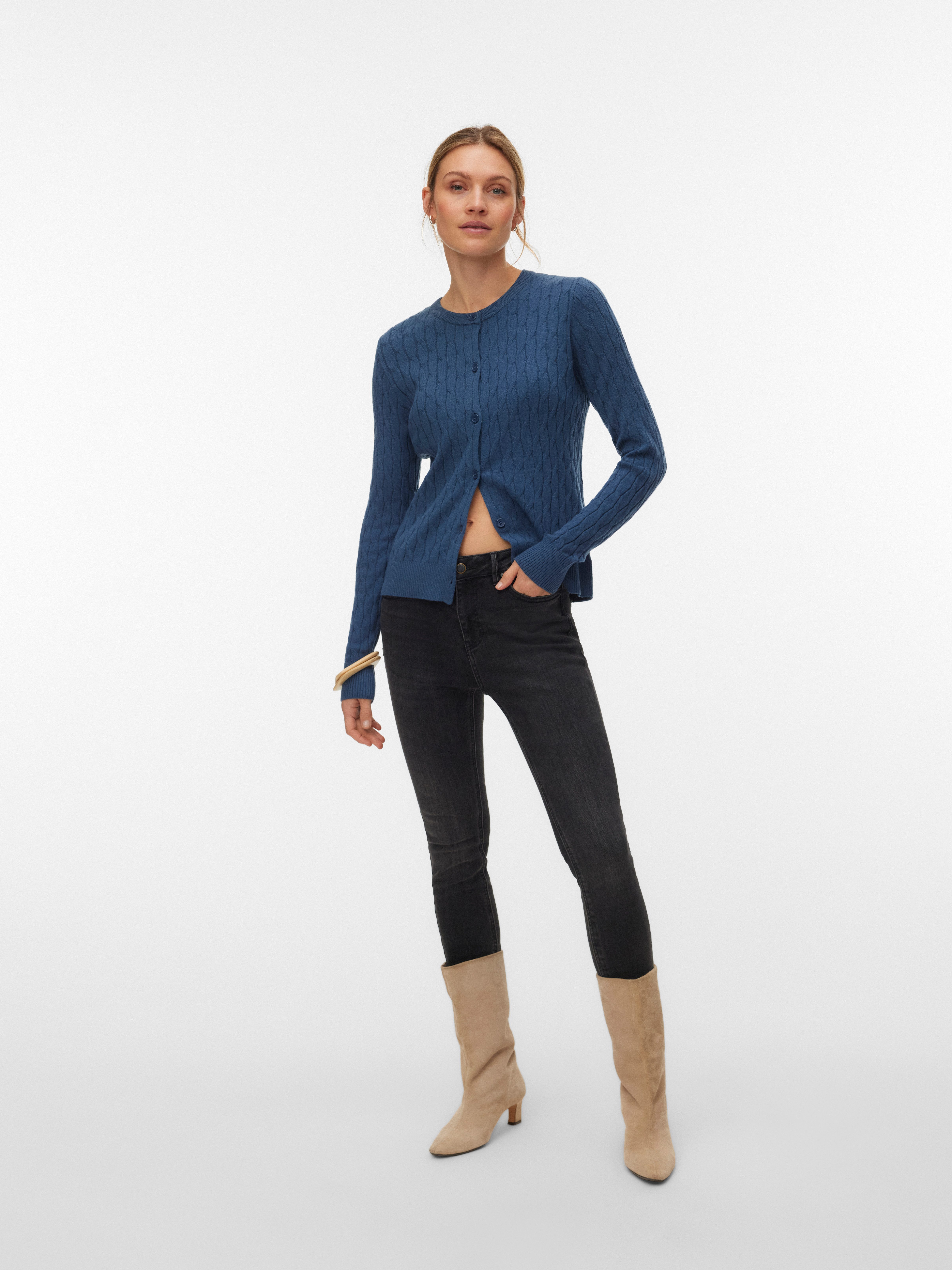 Vero Moda Strickjacke VMFANTASTIC LS O-NECK CABLE CARDIGAN