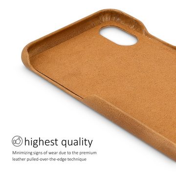 kalibri Handyhülle Hülle für Apple iPhone X, Leder Handy Cover Case - Hardcover Schutzhülle