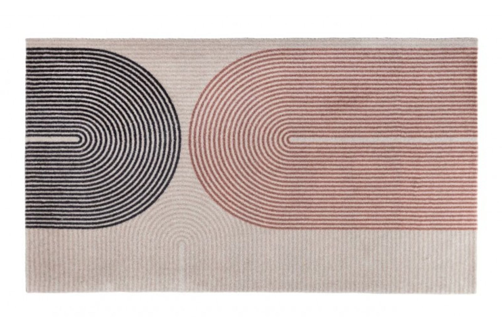 MD Entree Läufer Universal Teppichläufer Wohnzimmer Teppich, rechteckig, Höhe: 8 mm, bei 30° waschbar, anti-rutsch, 67 x 120 cm, Rainbow, terra