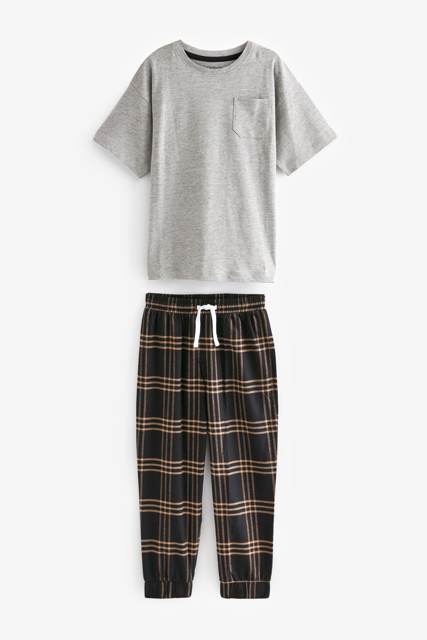 Next Pyjama Pyjamas im 2er-Pack Check Monochrome (4 tlg)