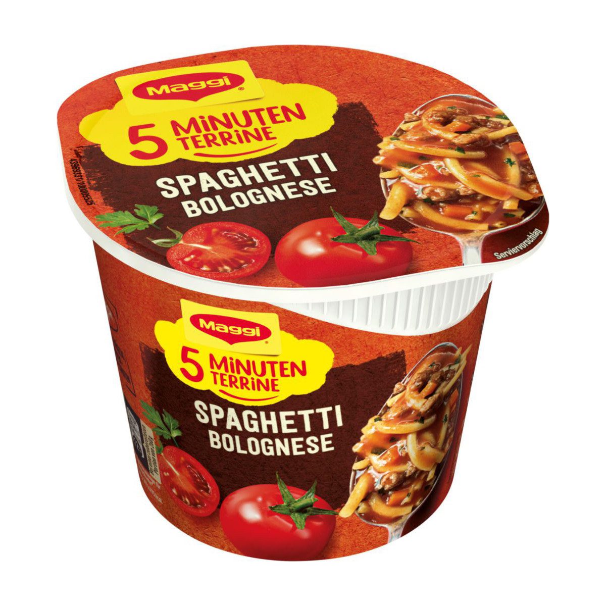 MAGGI Fertiggericht, Maggi 5 Minuten Terrine Spaghetti Bolognese Fertigpackung 62g