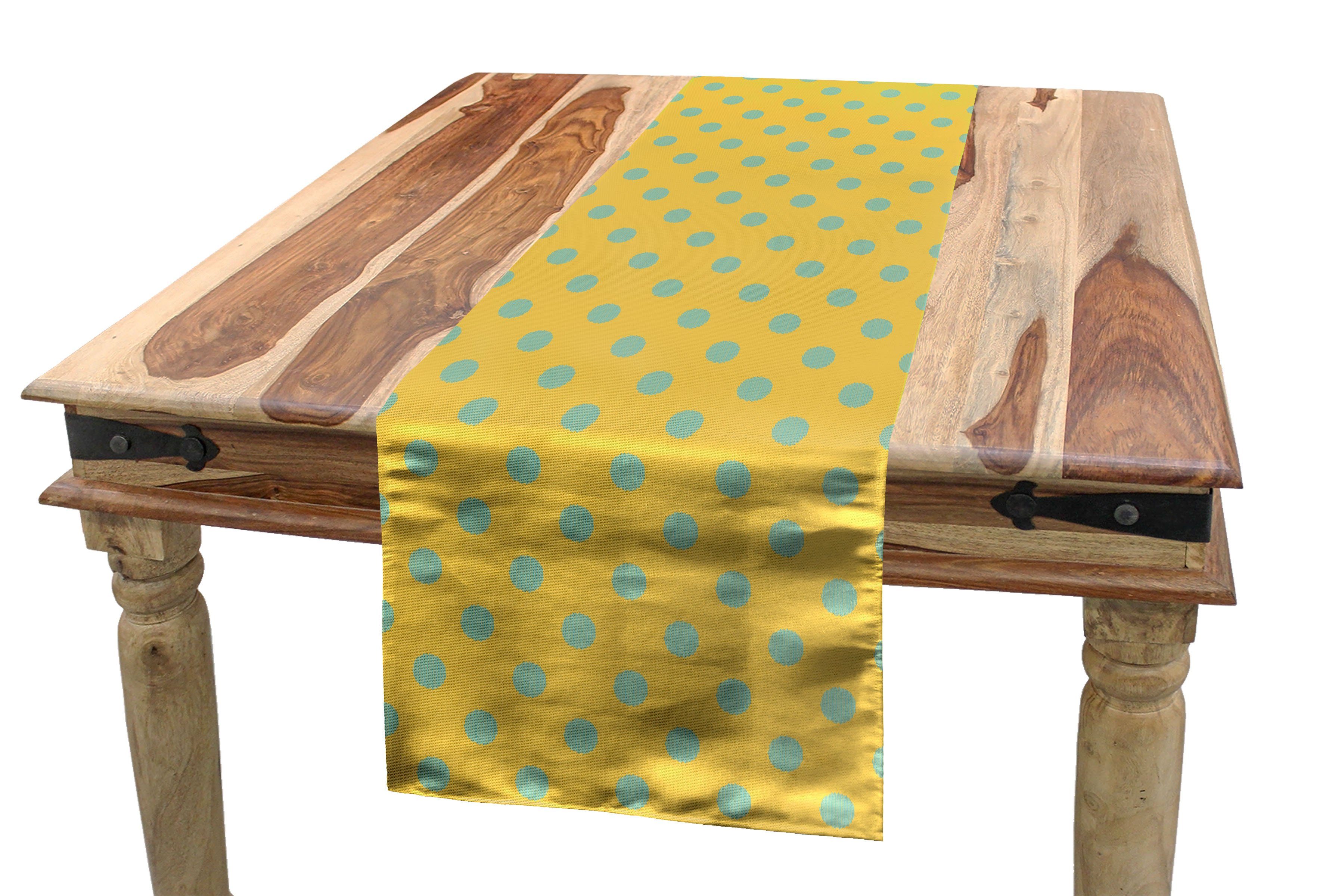 Tischläufer, Rechteckiger Dots Tischläufer Gedämpfte Abakuhaus Farben Simplistic Dekorativer Esszimmer Küche