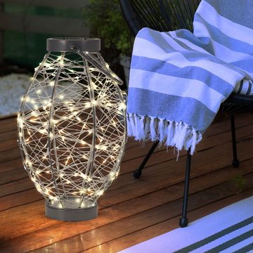 etc-shop Gartenleuchte, LED-Leuchtmittel fest verbaut, Warmweiß, Tischleuchte Außenleuchte Gartenlampe Tischlampe Balkon