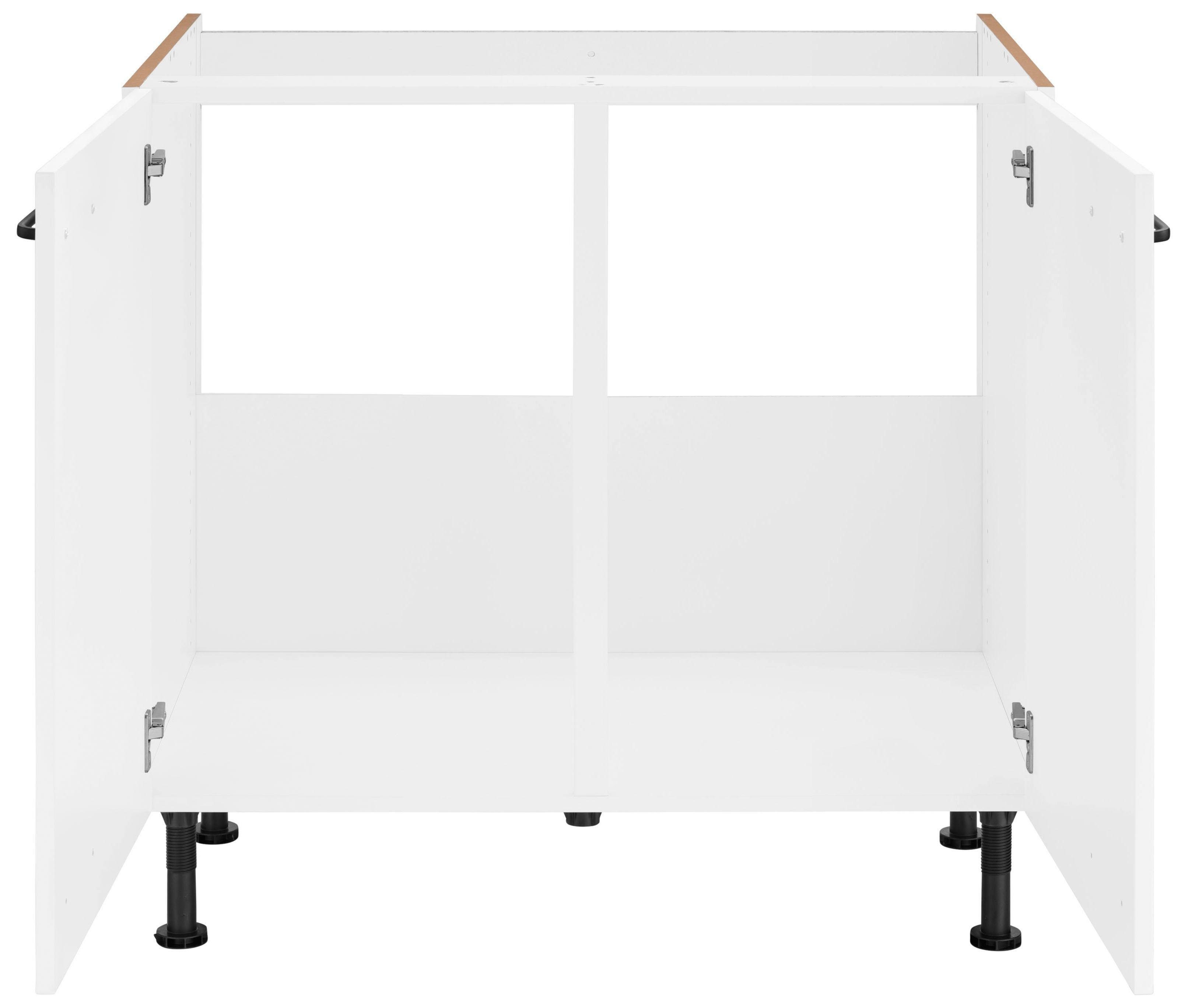 OPTIFIT Spülenschrank Elga mit Soft-Close-Funktion, höhenverstellbaren Füßen, Breite 90 cm