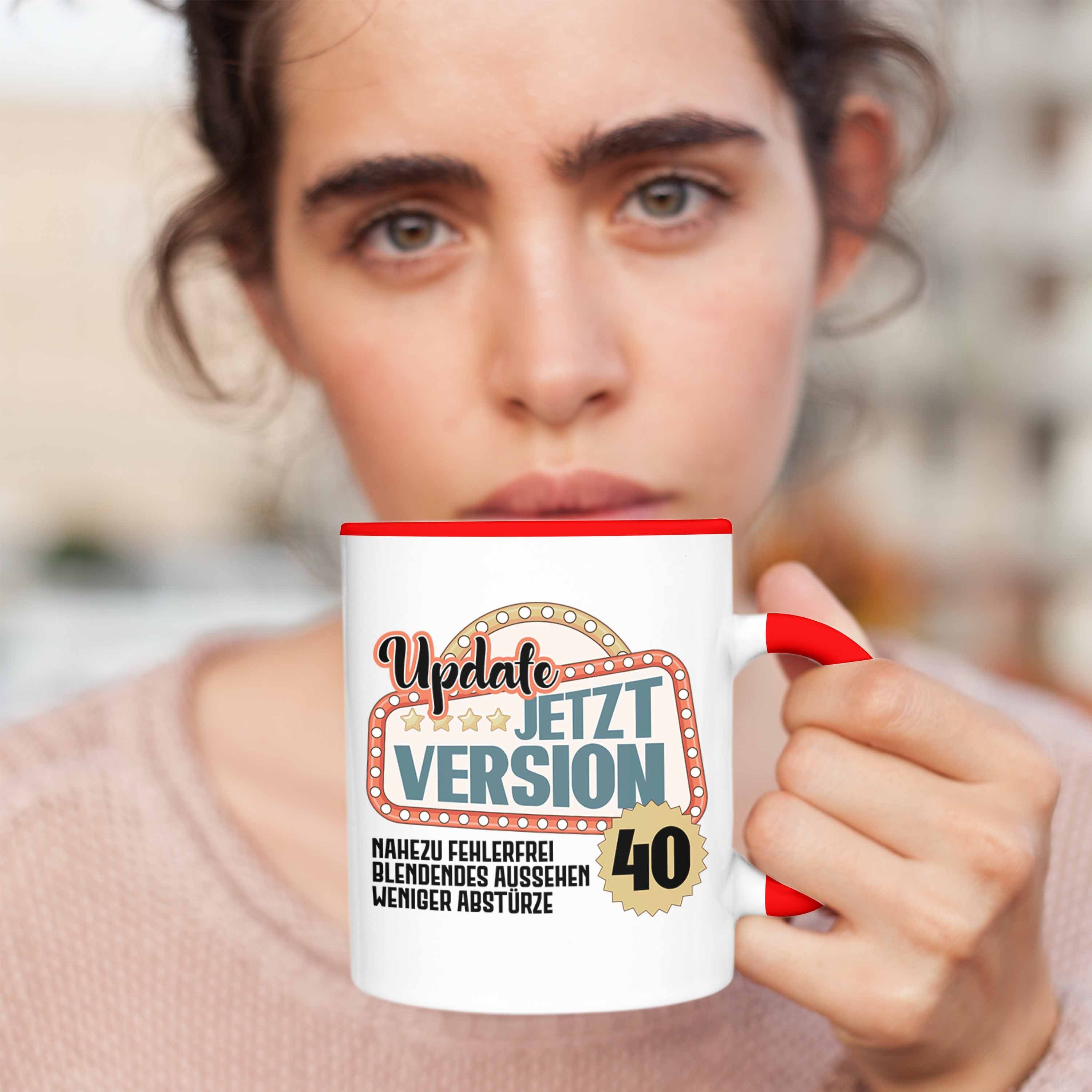 Trendation Mama Tasse 40 Version Tasse 40. - 40er Rot Männer Geschenk Geschenkidee Frauen Geburtstag Trendation Geburtstag Mann Mutter