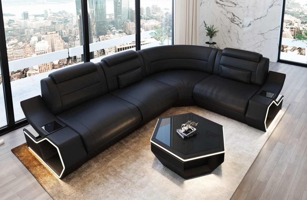 Ecksofa Pescara L Form Leder