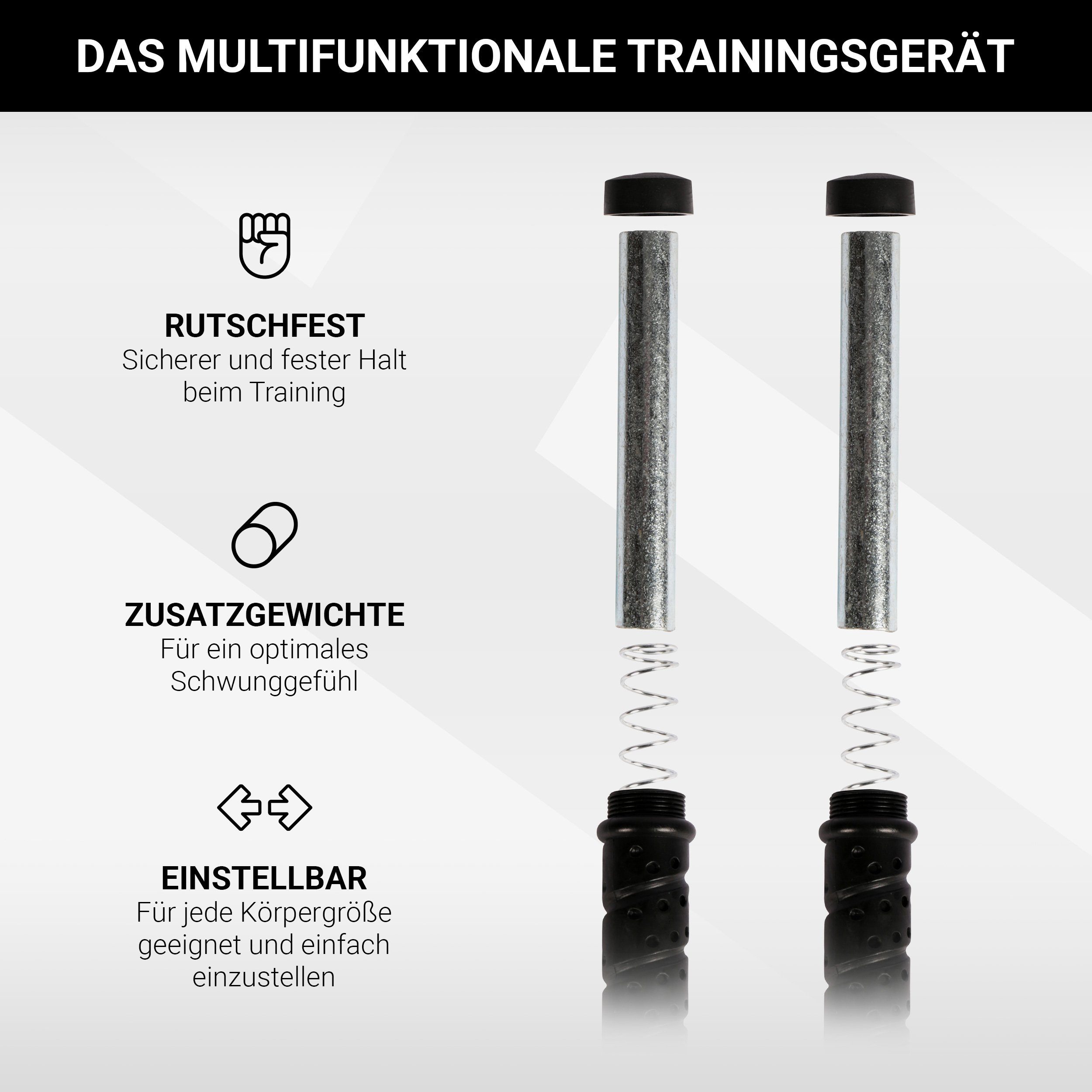 MSports® Springseil MSPORTS Springseil aus Stahl Professional