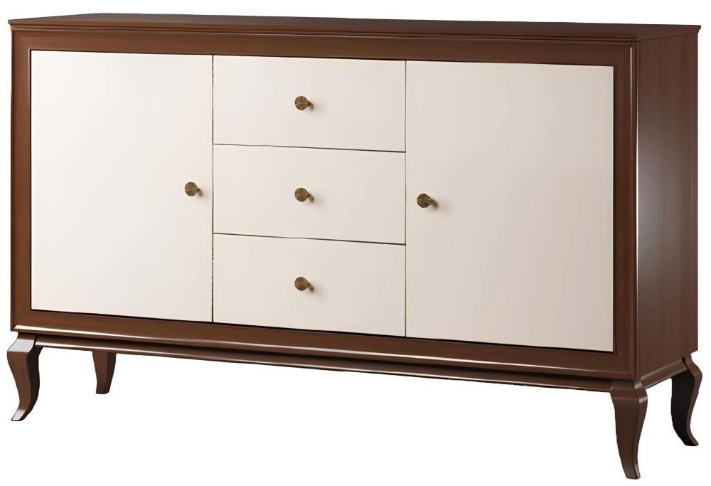 Xlmoebel Kombikommode Buffetschrank aus Holz mit geräumiger Aufteilung in Weiß (Sideboard, Sideboard), Hergestellt in Europa
