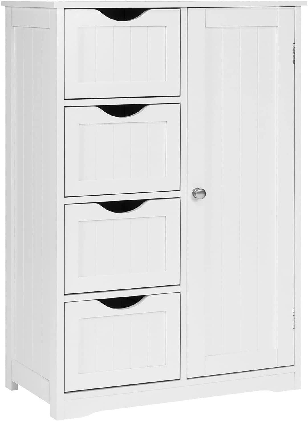 EUGAD Badregal, 1-tlg., Badschrank Hochschrank Badkommode Holz weiß 56x30x8 günstig online kaufen