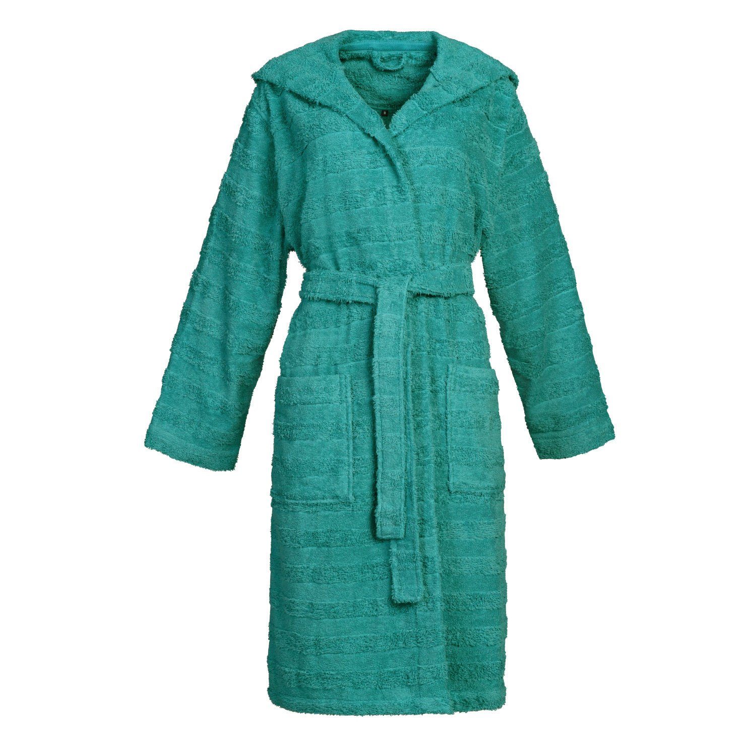 Gürtel, Fresh, Webfrottier Kapuze, Unisex-Bademantel Teal Vossen Vegan Baumwolle, Ocean