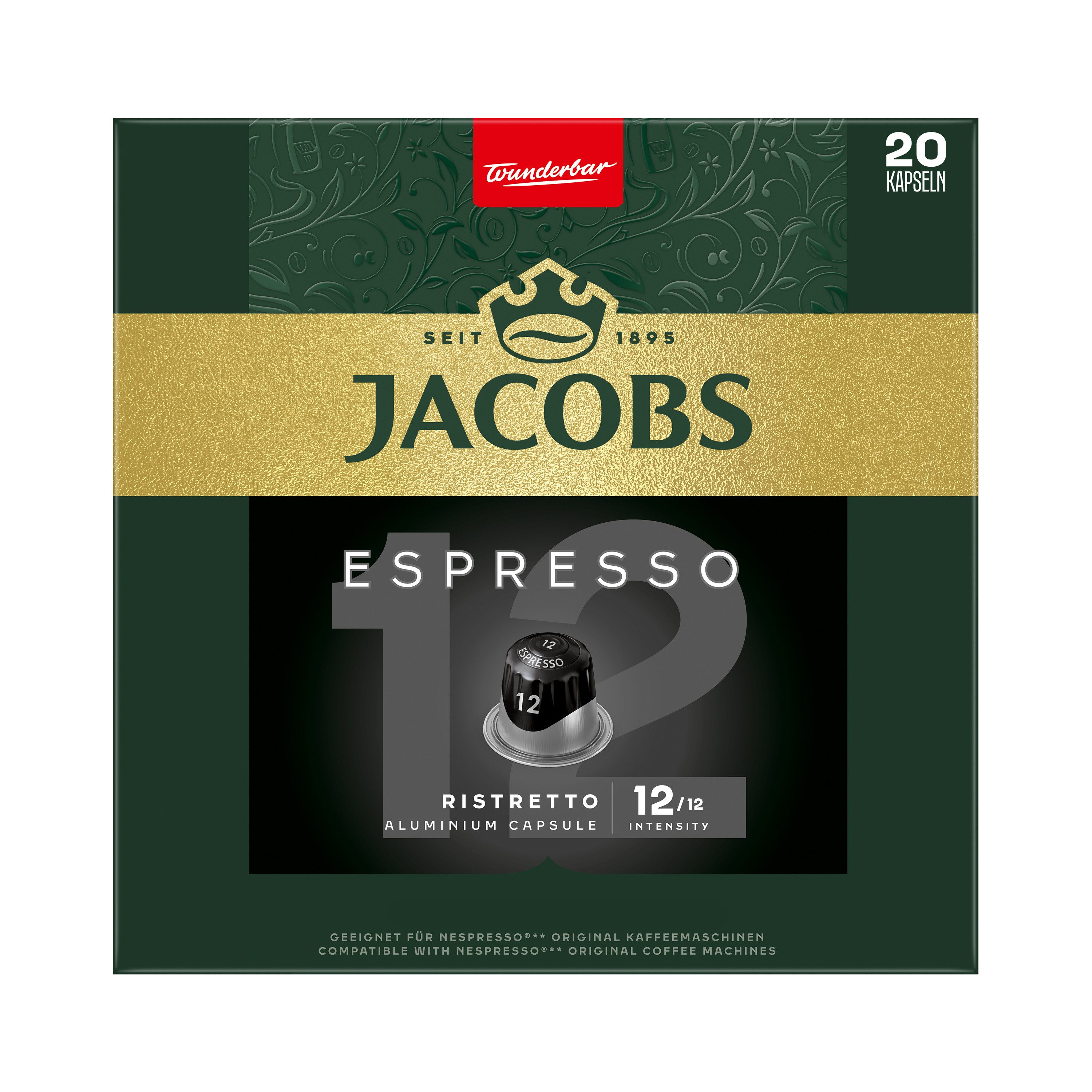 JACOBS Kaffee Kapseln Espresso 12 Ristretto 10x 20 Nespresso®* kompatibel, (Packung, 10er Pack) – Bild 3 von 5