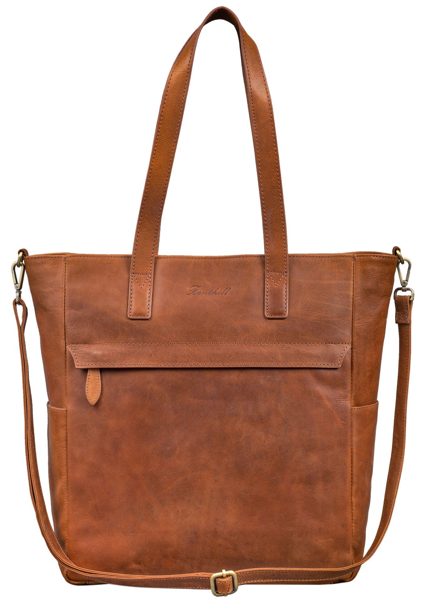 Benthill Shopper Damen Echt Leder Groß Ledertasche Umhängetasche Handtasche günstig online kaufen