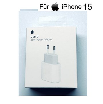 OIITH Apple iPhone 15 Plus 35W Ladegerät MHJJ83ZM/A + 1m USB‑C auf USB-C MQK USB-Ladegerät
