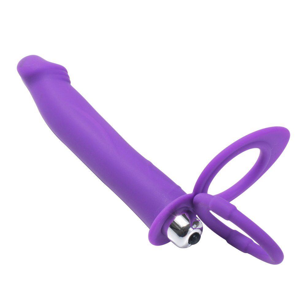 Spielzeug Penis mit Plug Analdildo Analplug für 5 Ringe Kugeln, mit Sex Anal Lila Penisring autolock Silikon Penisring,Butt Frauen/Paare