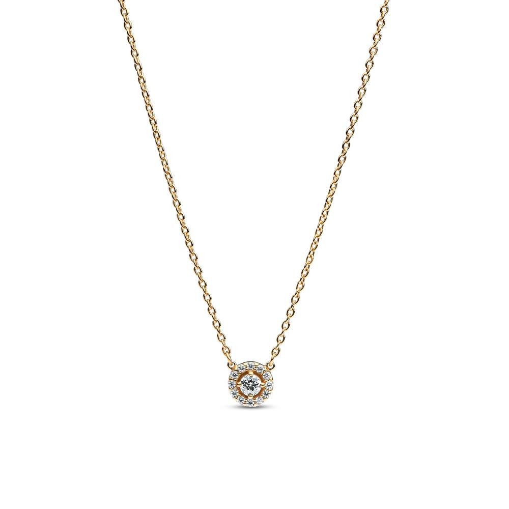 Kette mit Anhänger Halo-Kette für Damen mit Zirkonia, vergoldet von PANDORA Timeless