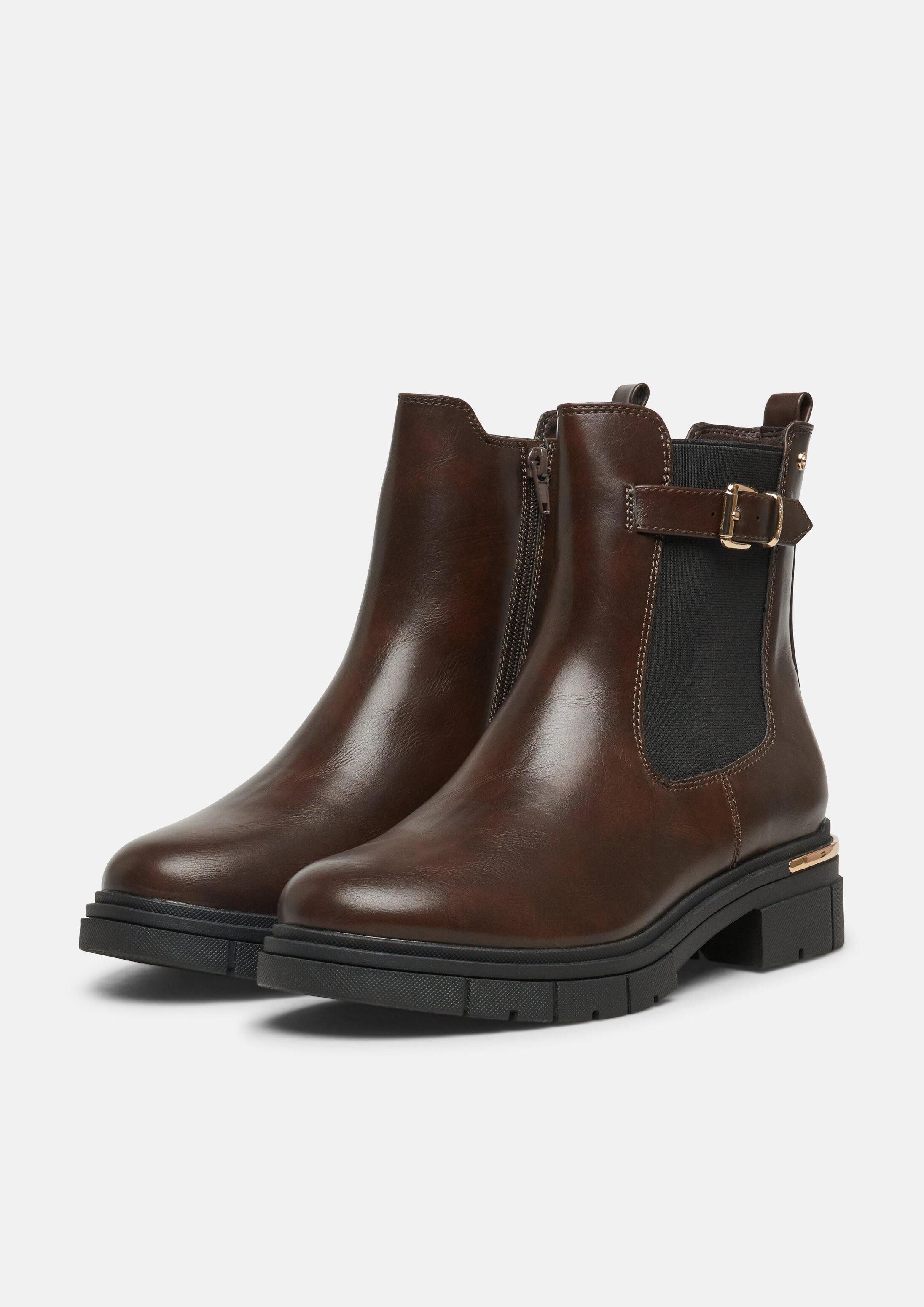 s.Oliver Chelsea boots Stiefel Chelsea Boots in Leder-Optik mit Schnalle – Bild 3 von 3