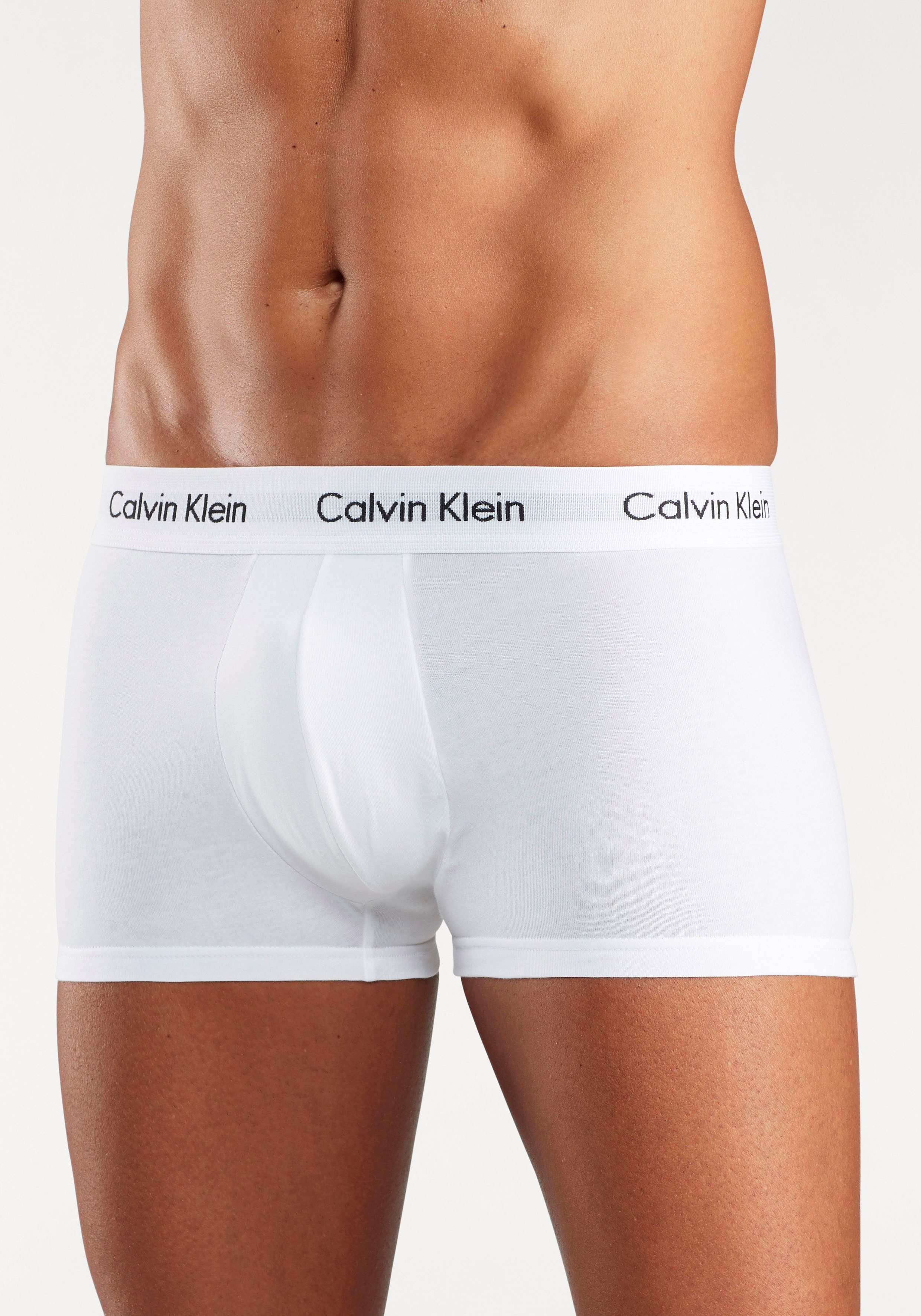 Calvin Klein Underwear Trunk Low Rise Trunk 3 PACK (3-St) mit weißem Webbund