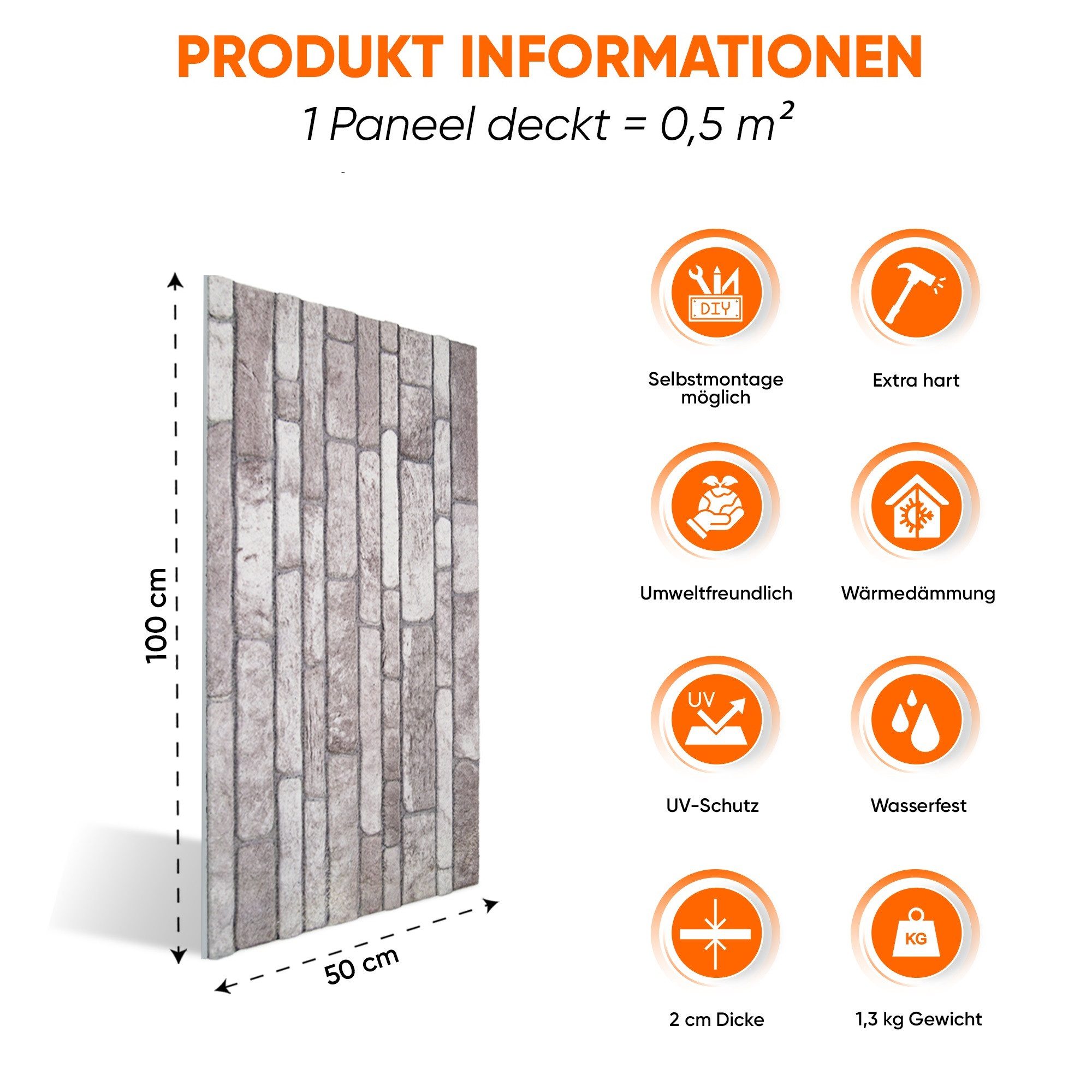 IZODEKOR 3D Wandpaneel IZODEKOR Wandverkleidung Steinoptik Styropor 3D Wand günstig online kaufen