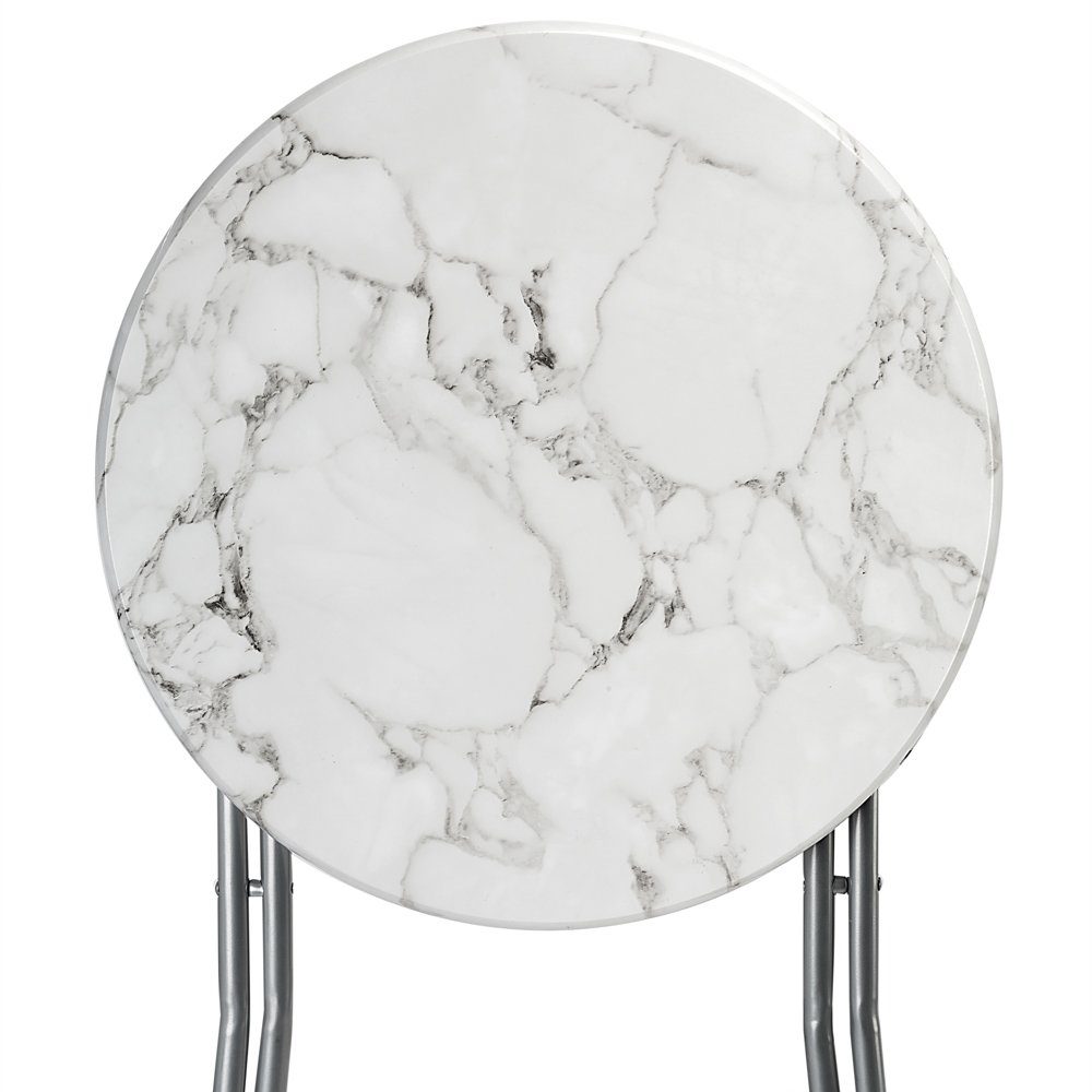 Casaria Stehtisch (2-St), 2x Klappbar 110cm Hoch Rund 60cm Garten Camping Bistrotisch