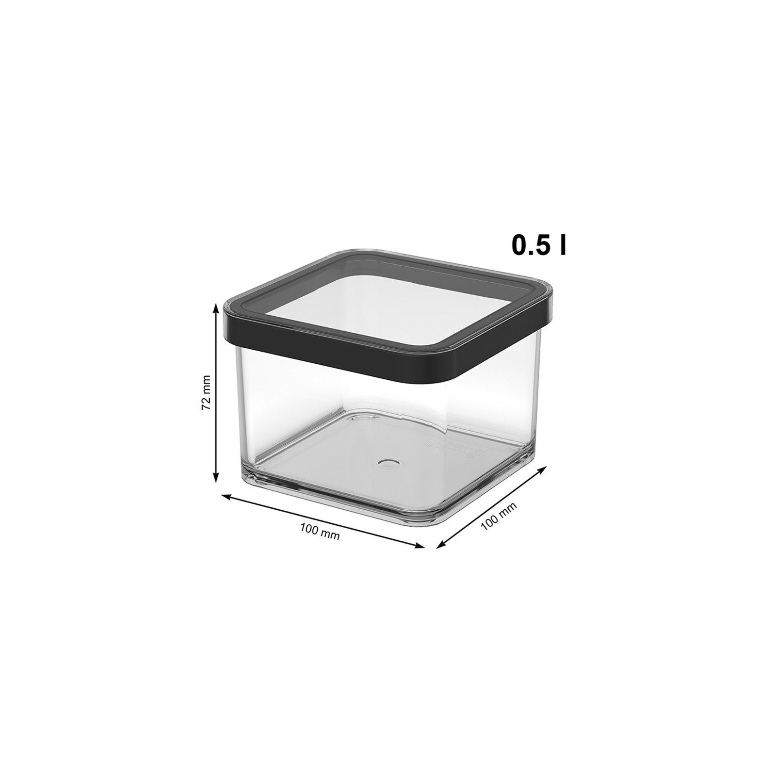 ROTHO Vorratsdose Loft 5er-Set Frischhaltedosen mit Deckel, stapelbar & luftdicht, Kunststoff, (Vorratsdosen-Set, 2 × 0,5 l, 1 × 1 l, 2 × 2,1 l – ideal für viel – Bild 5 von 5
