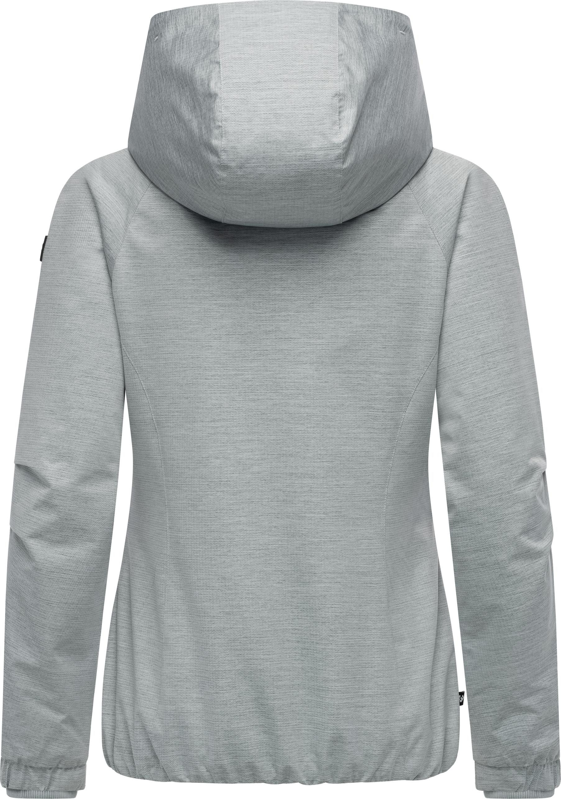 Ragwear Outdoorjacke Dizzie Tech Wasserdichte Damen Übergangsjacke mit großer Kapuze