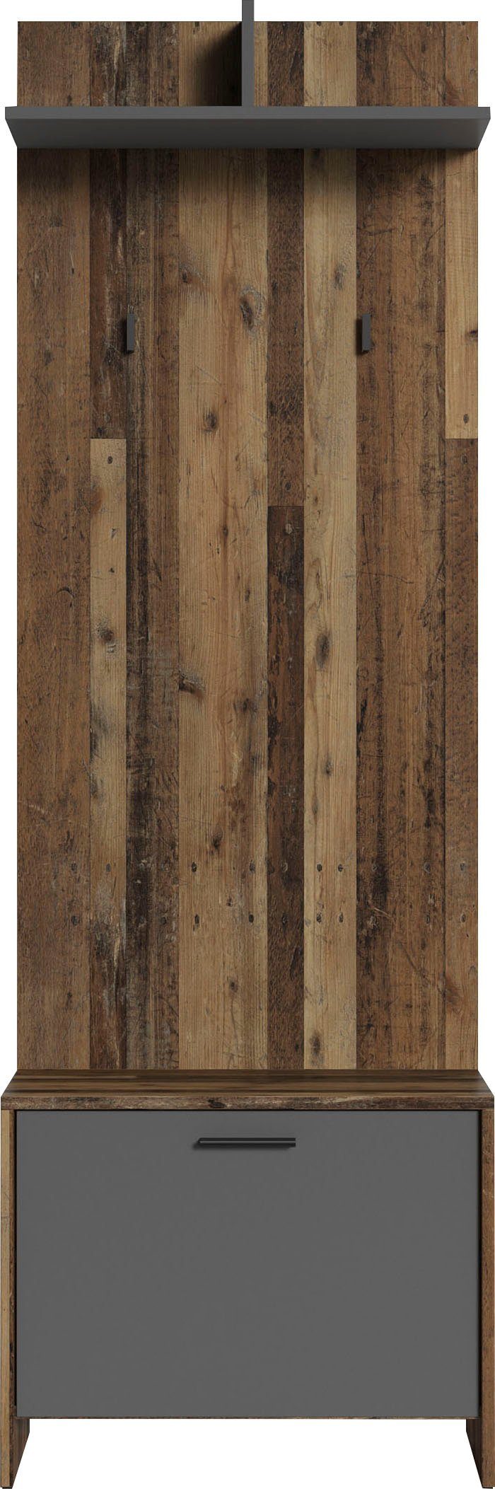 Old | Melamin Wood | Wood cm Melamin anthrazit Old Breite BEN, Schuhbank byLIVING Old Wood Melamin 60 /