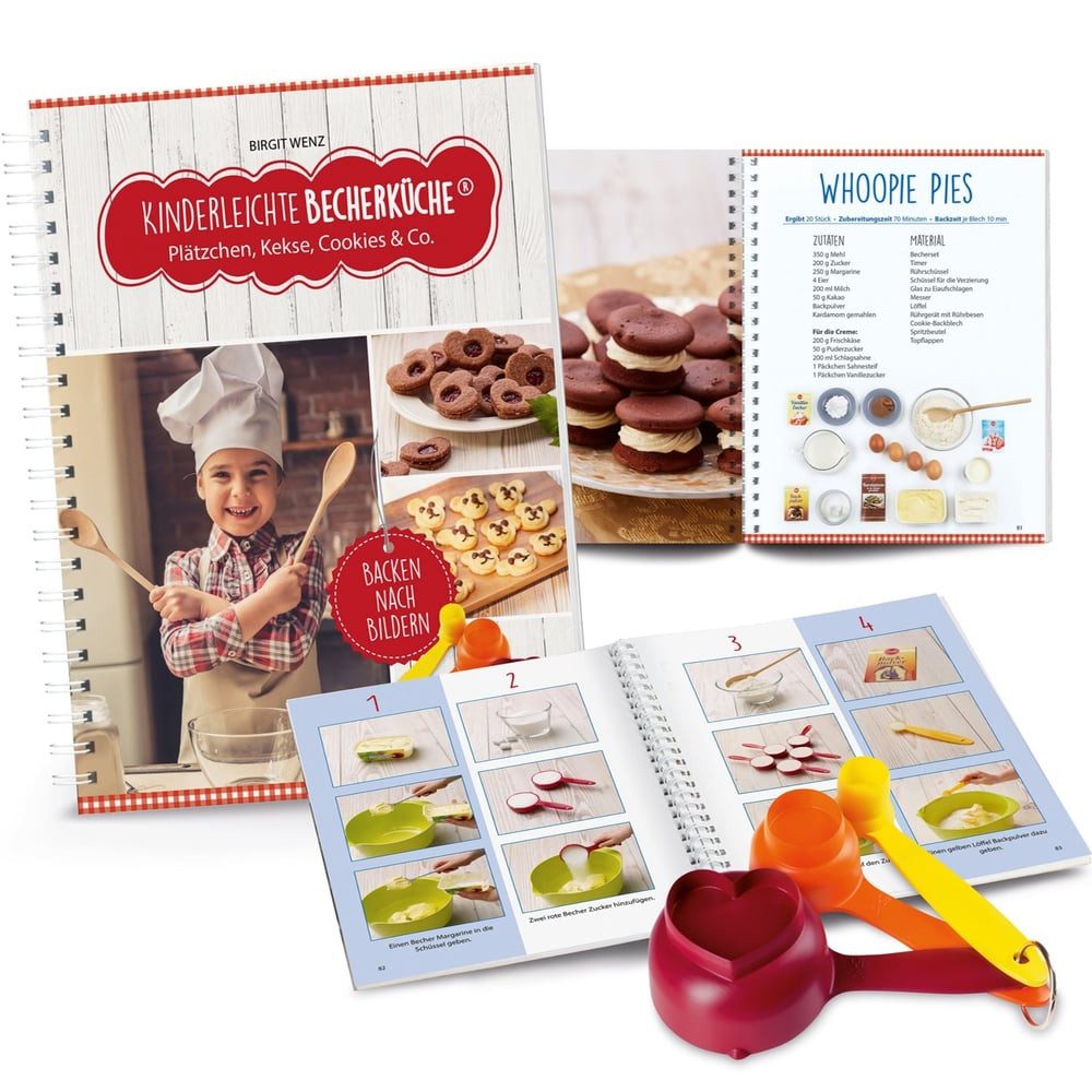 Kinderleichte Becherküche Back-Set Kinderleichte Becherküche - 3 Messbecher + Rezept, Rezeptbuch 5