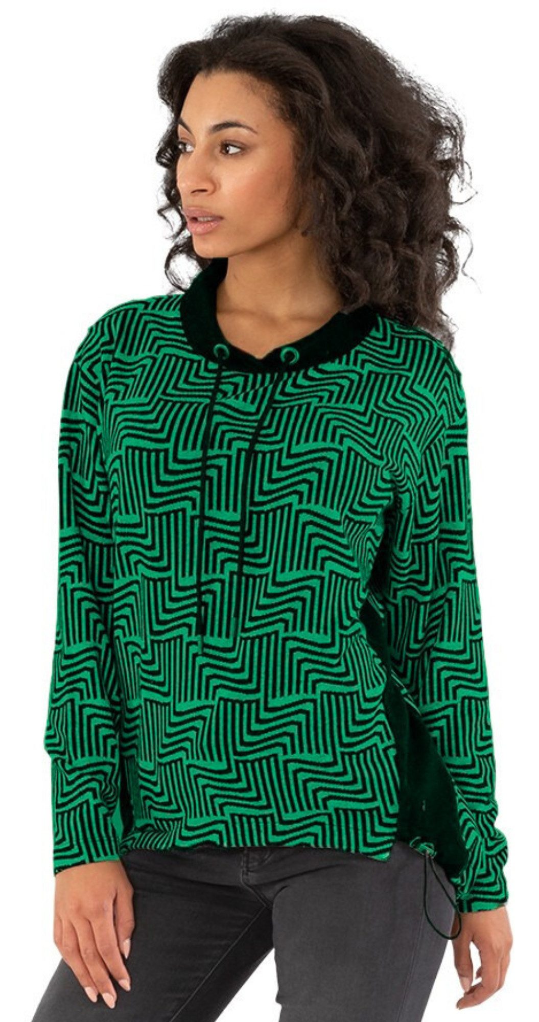 Gio Milano Vokuhila-Pullover G29-7606, mit Stehbund und geschwungenen Linie günstig online kaufen