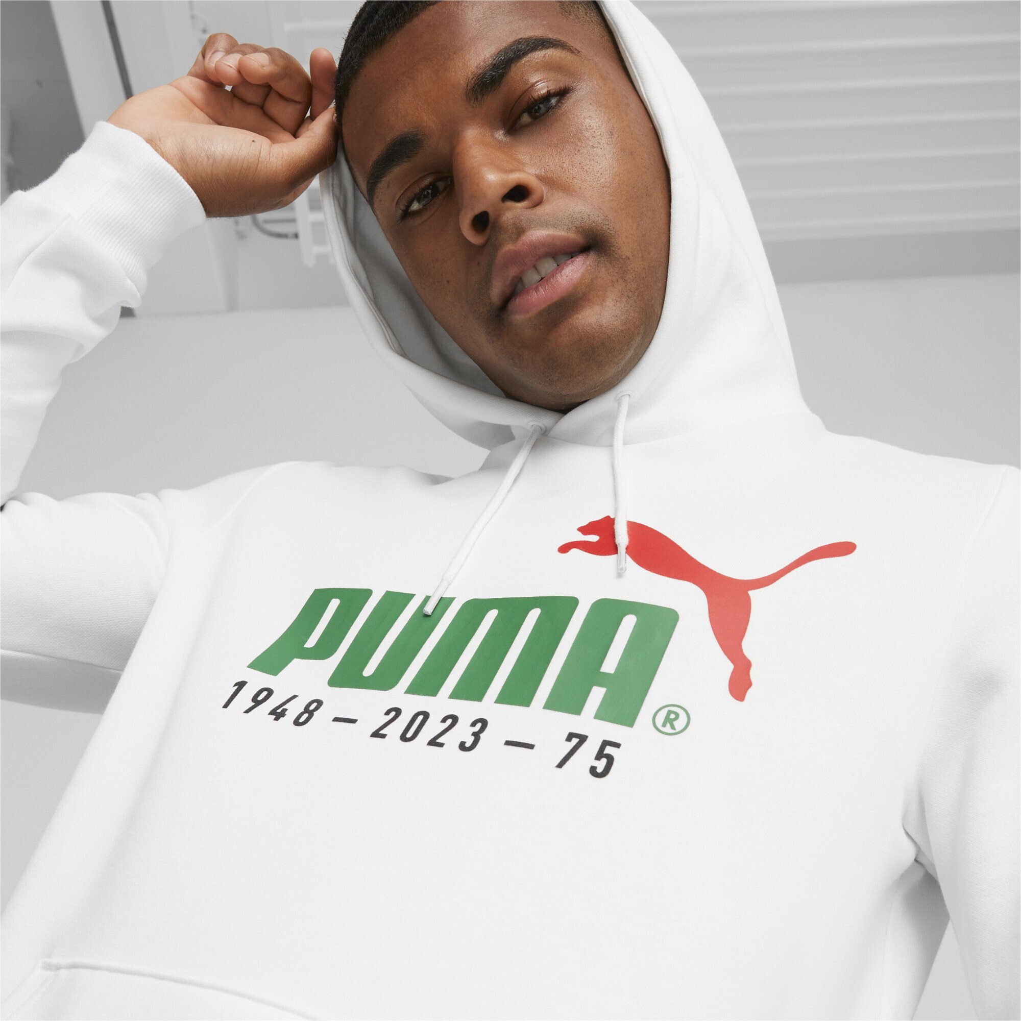 Logo 1 Hoodie White Sweatshirt PUMA Celebration Herren No.