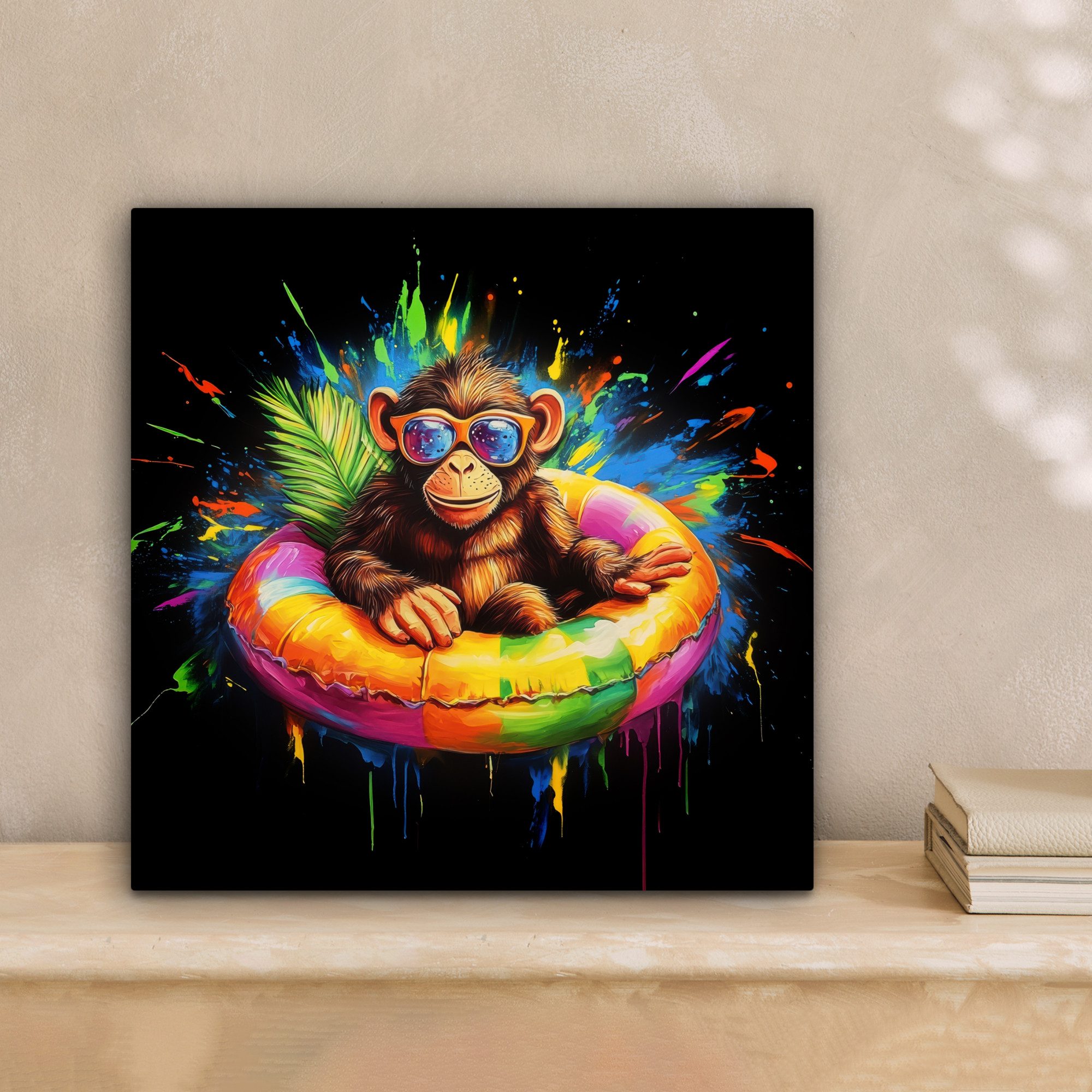 OneMillionCanvasses® Leinwandbild Graffiti - Sommer - Affe - Tier, Fotodruc günstig online kaufen