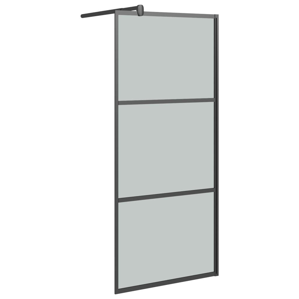 Thumbnail - vidaXL Duschwand Duschwand mit Ablage für Walk-In-Dusche Schwarz 100x195 cm ESG